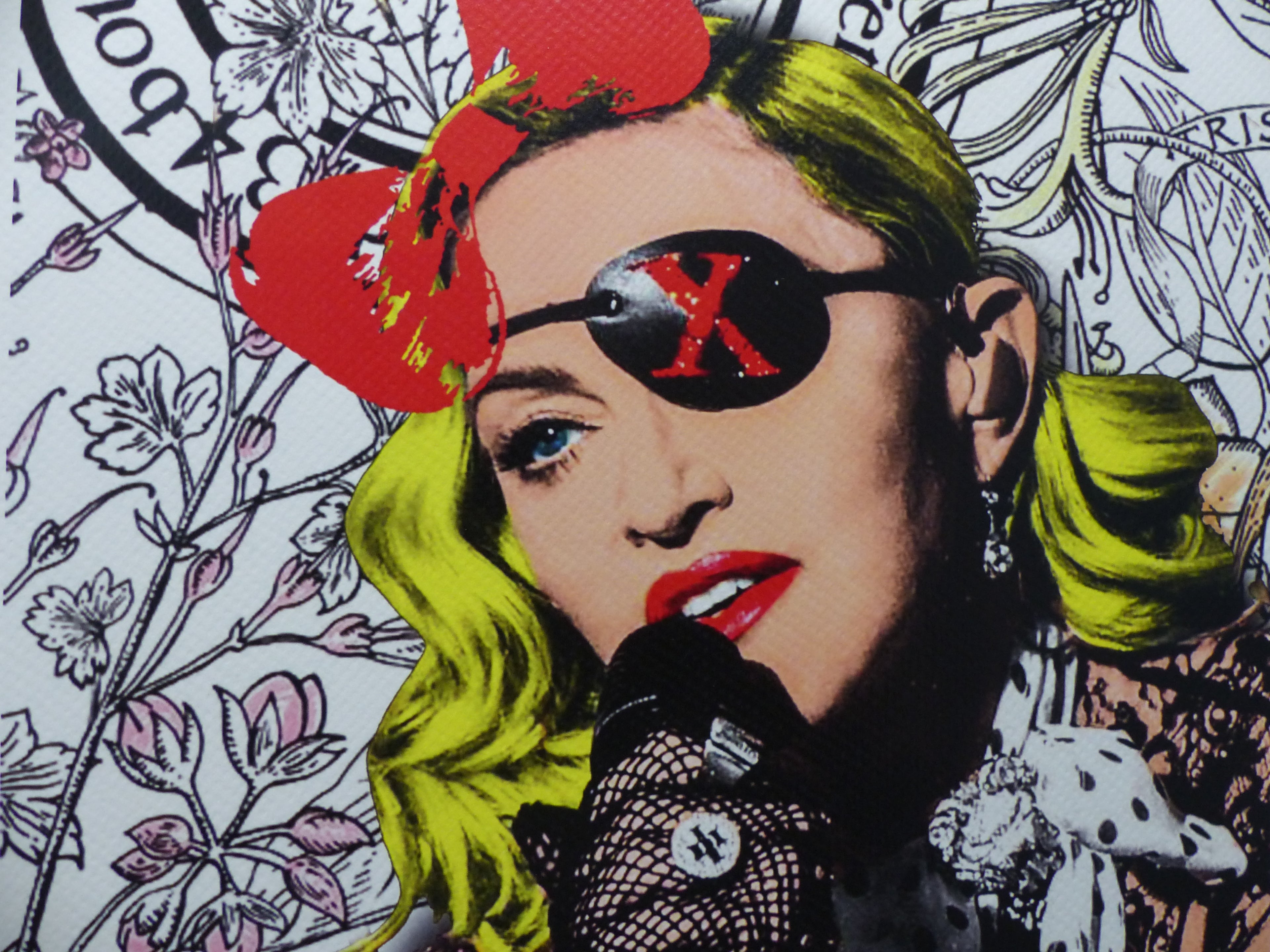 DEATH NYC fertig gerahmte Lithografie ltd. Edition of 100 "Madonna" 3D Siegel COA