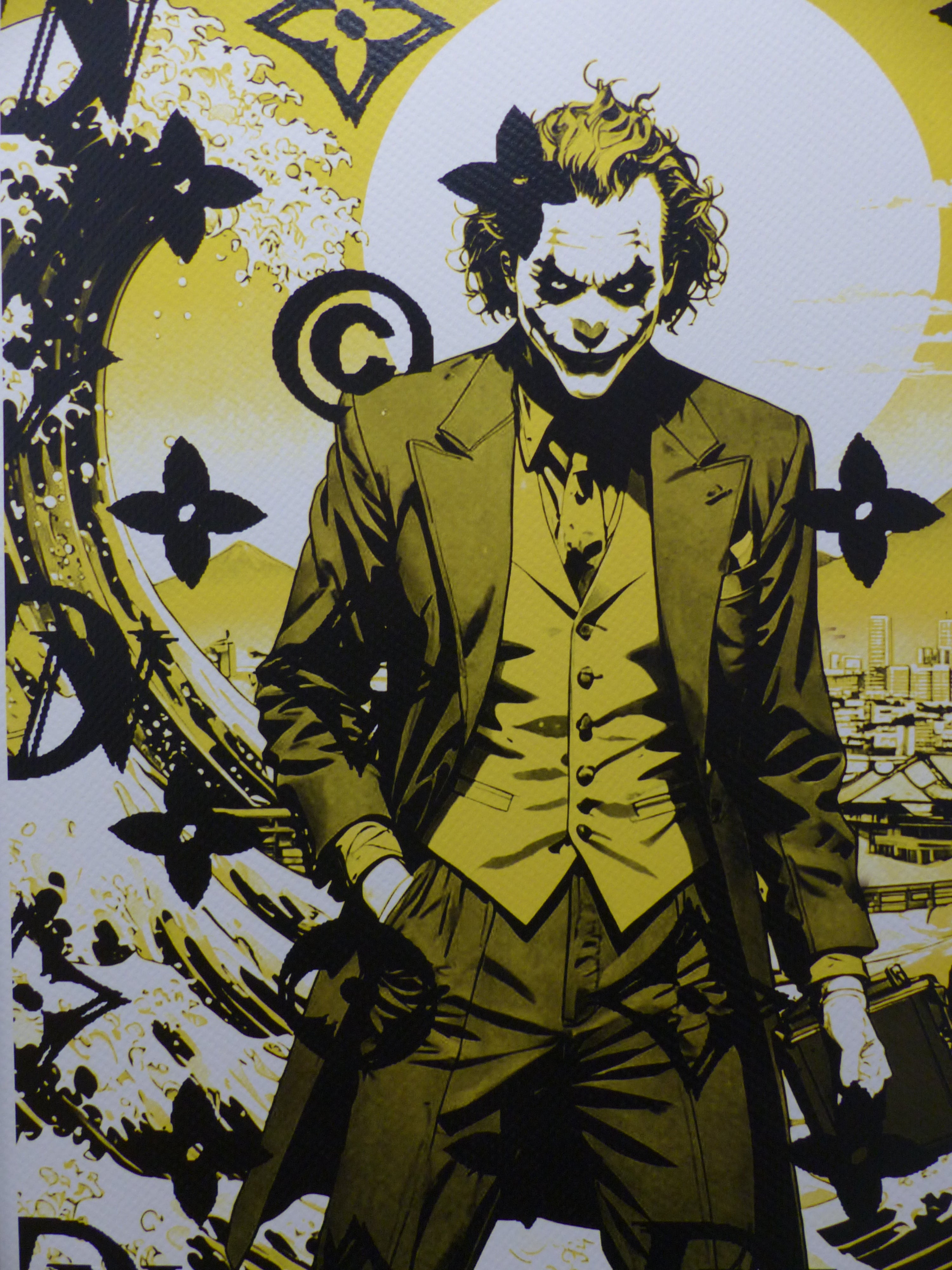 DEATH NYC fertig gerahmte Lithografie ltd. Edition of 100, "JOKER" 3D Siegel and COA