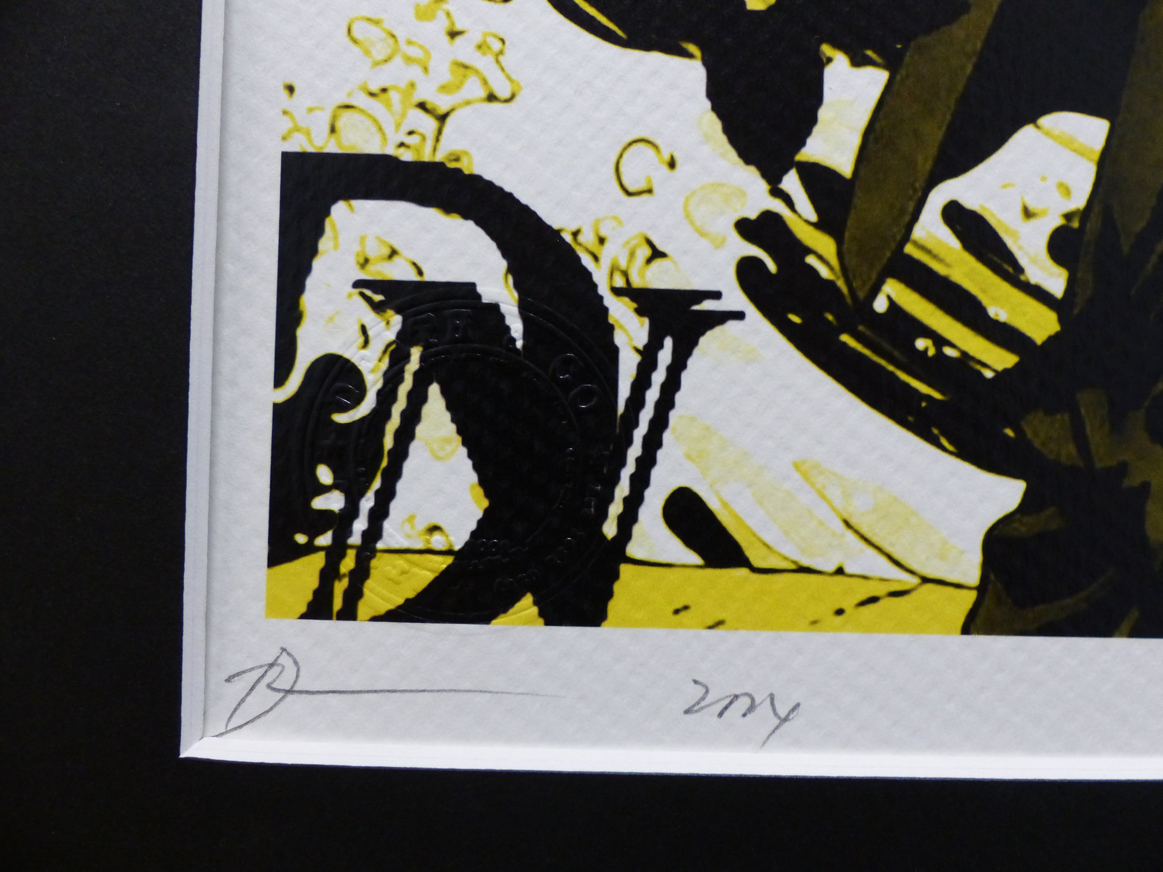 DEATH NYC fertig gerahmte Lithografie ltd. Edition of 100, "JOKER" 3D Siegel and COA