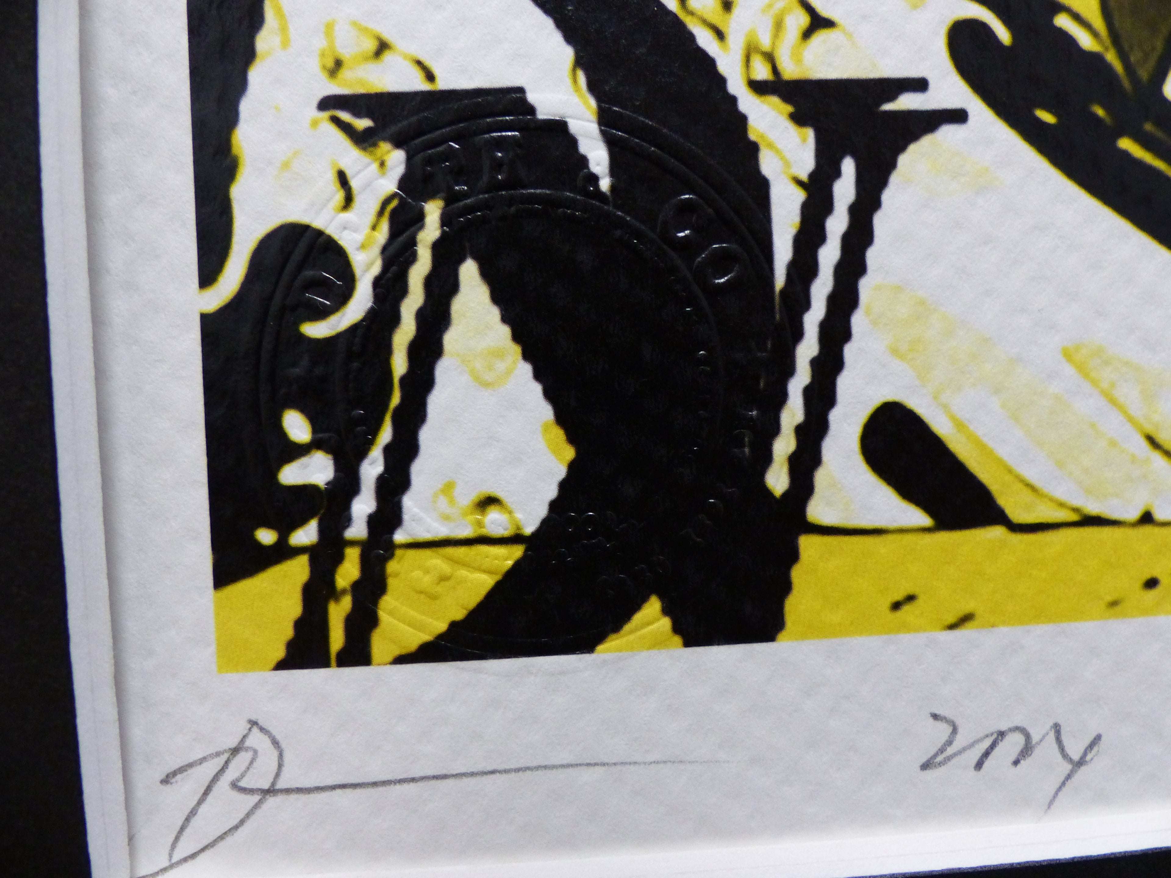 DEATH NYC fertig gerahmte Lithografie ltd. Edition of 100, "JOKER" 3D Siegel and COA