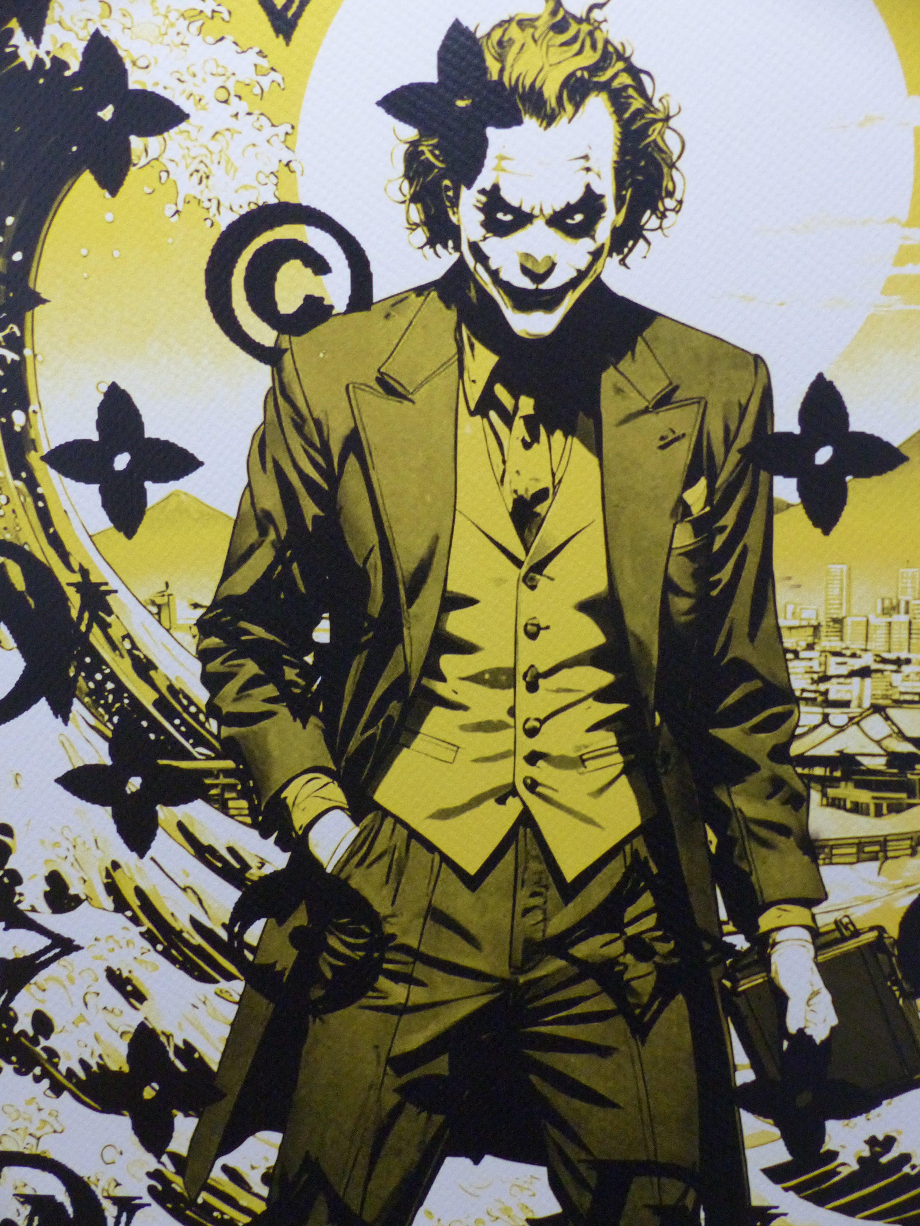 DEATH NYC fertig gerahmte Lithografie ltd. Edition of 100, "JOKER" 3D Siegel and COA