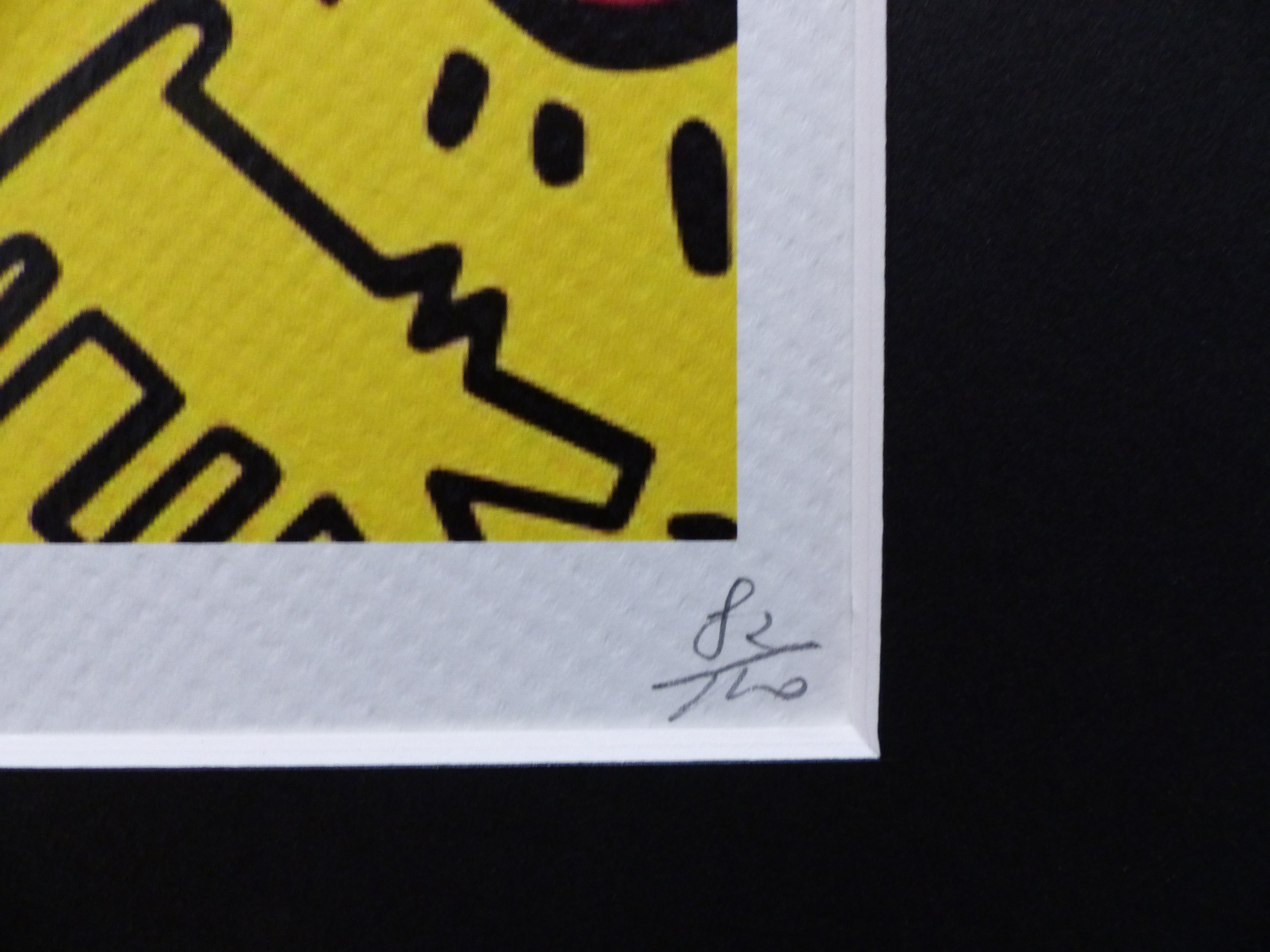 DEATH NYC fertig gerahmte Lithografie ltd. Edit. of 100"Banksy Keith Haring" 3D Siegel COA
