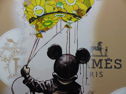 DEATH NYC fertig gerahmte Lithografie ltd Edit. of 100 "Mickey Balloon" 3D Siegel COA