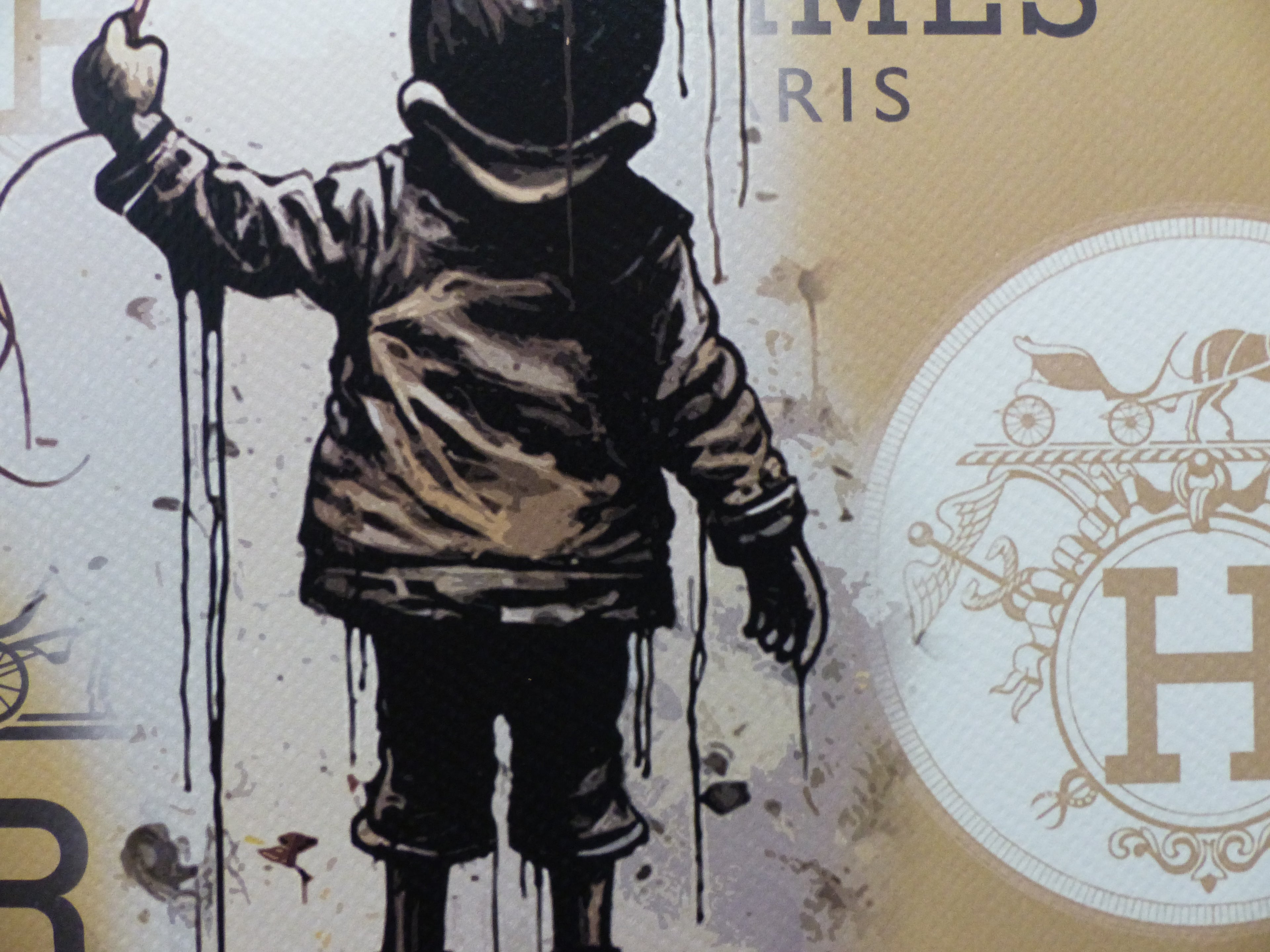 DEATH NYC fertig gerahmte Lithografie ltd Edit. of 100 "Mickey Balloon" 3D Siegel COA