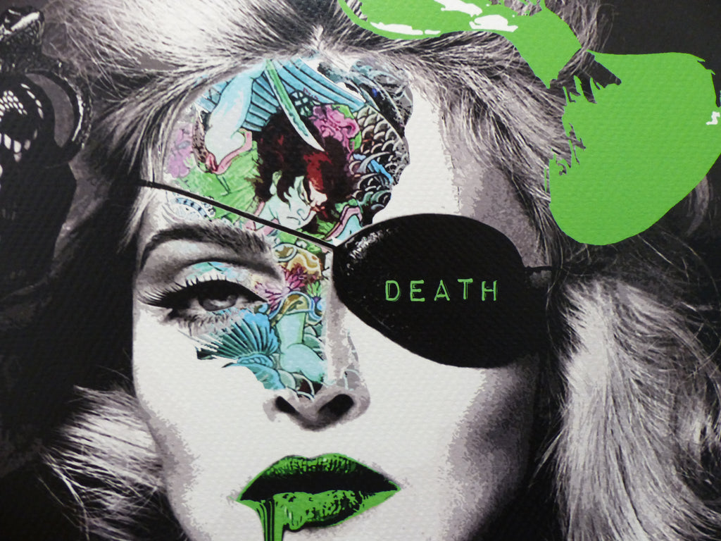 DEATH NYC fertig gerahmte Lithografie ltd Edition of 100"Madonna green" 3D Siegel COA
