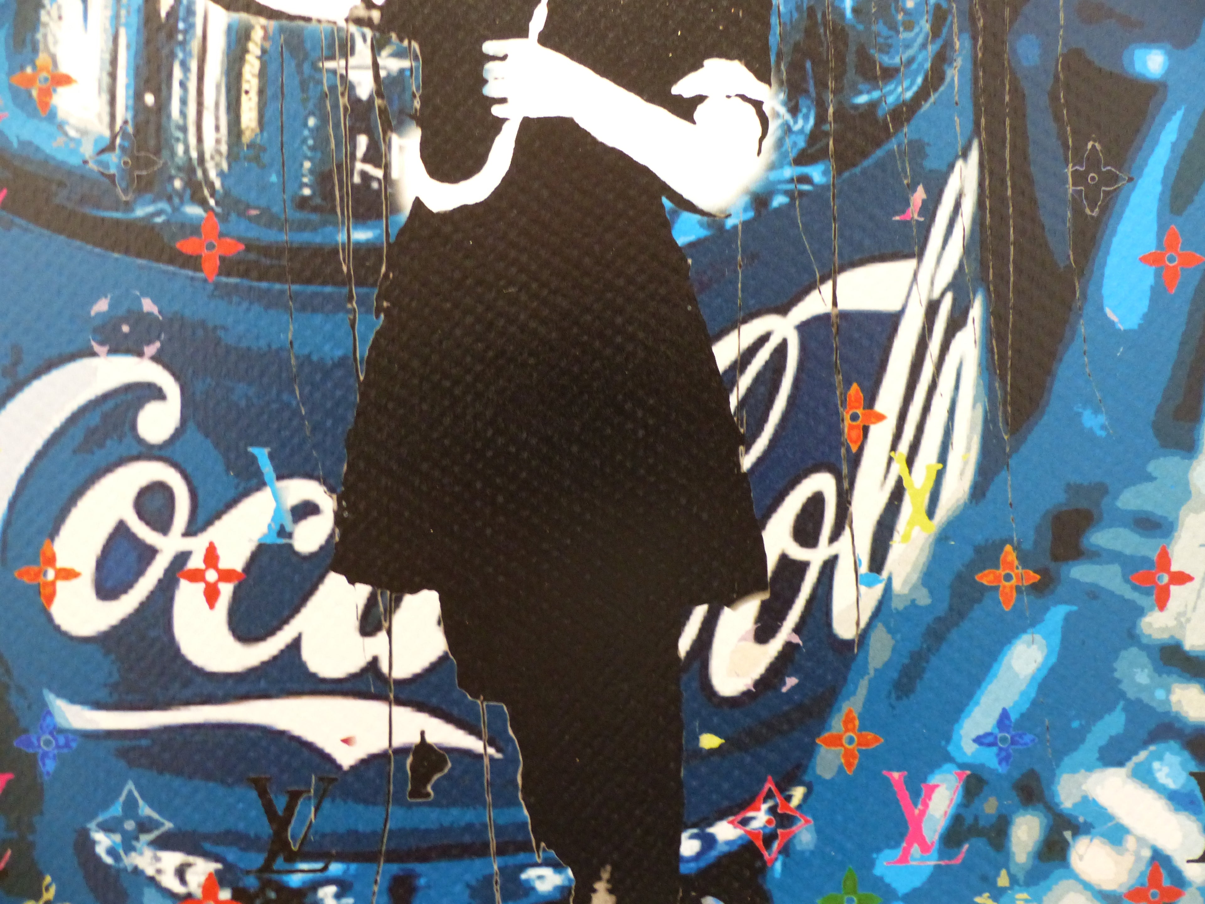 DEATH NYC fertig gerahmt Lithografie ltd. Edit. of 120  "Umbrella Girl" 3D Siegel COA
