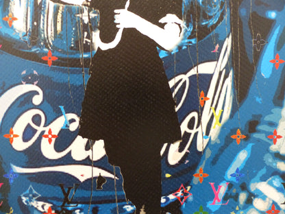 DEATH NYC fertig gerahmt Lithografie ltd. Edit. of 120  "Umbrella Girl" 3D Siegel COA