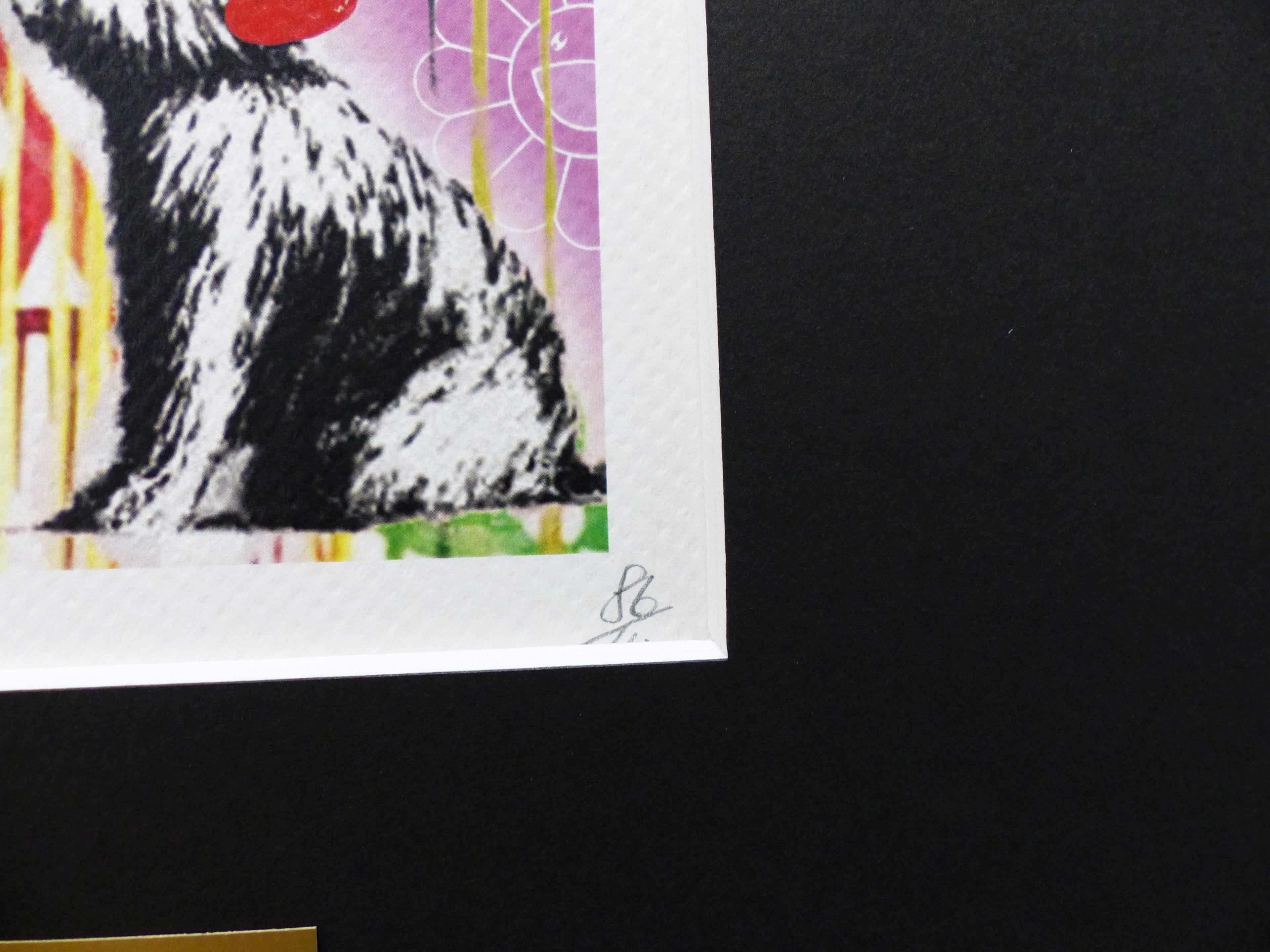 DEATH NYC fertig gerahmte Lithografie ltd. Edit of 100 "Wizzard from Oz Banksy style" 3D Siegel COA