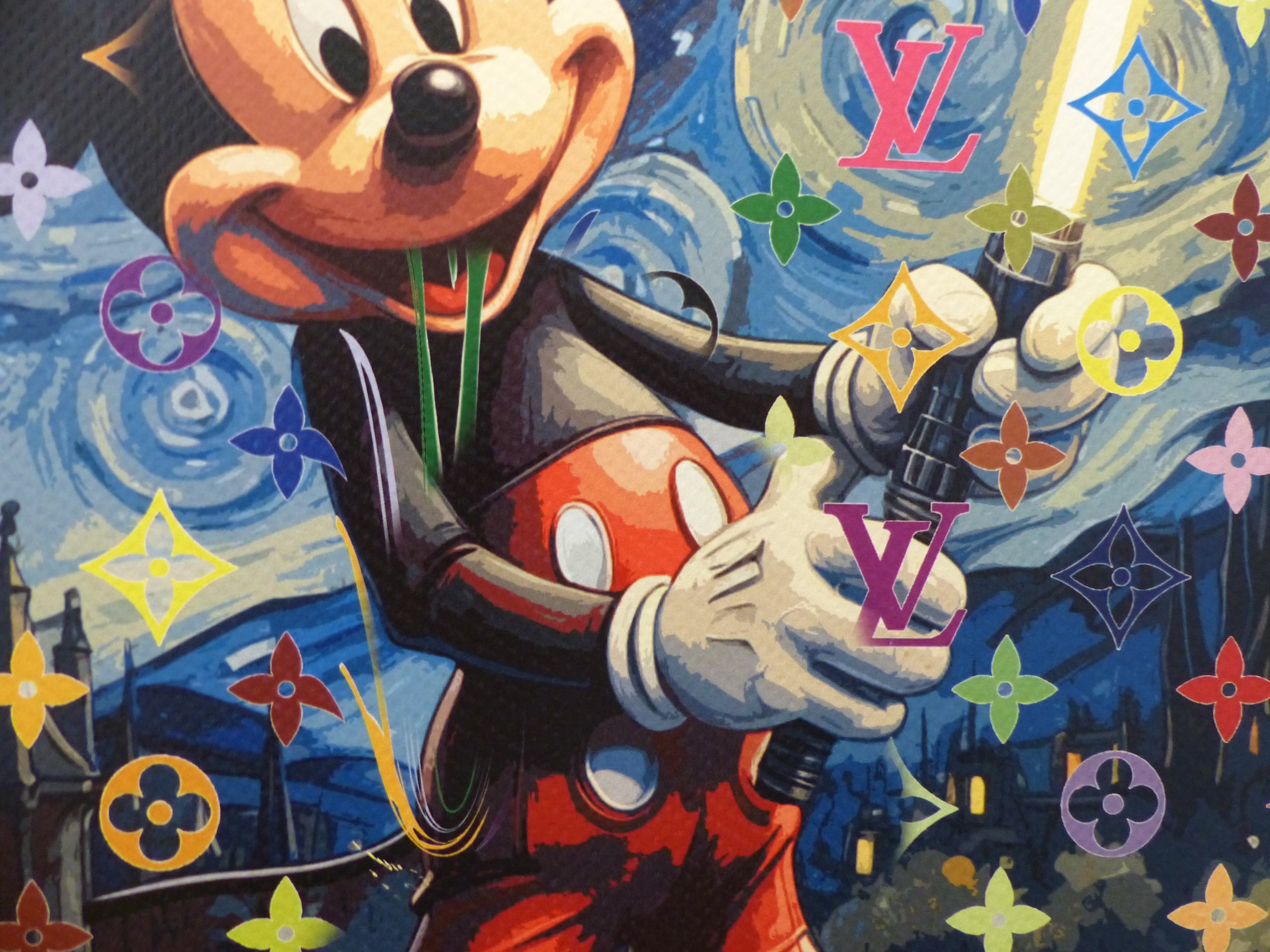 DEATH NYC fertig gerahmte Lithografie ltd. Edit. of 100 "Star Wars Mickey" 3D Siegel COA