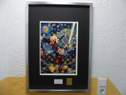 DEATH NYC fertig gerahmte Lithografie ltd. Edit. of 100 "Star Wars Mickey" 3D Siegel COA