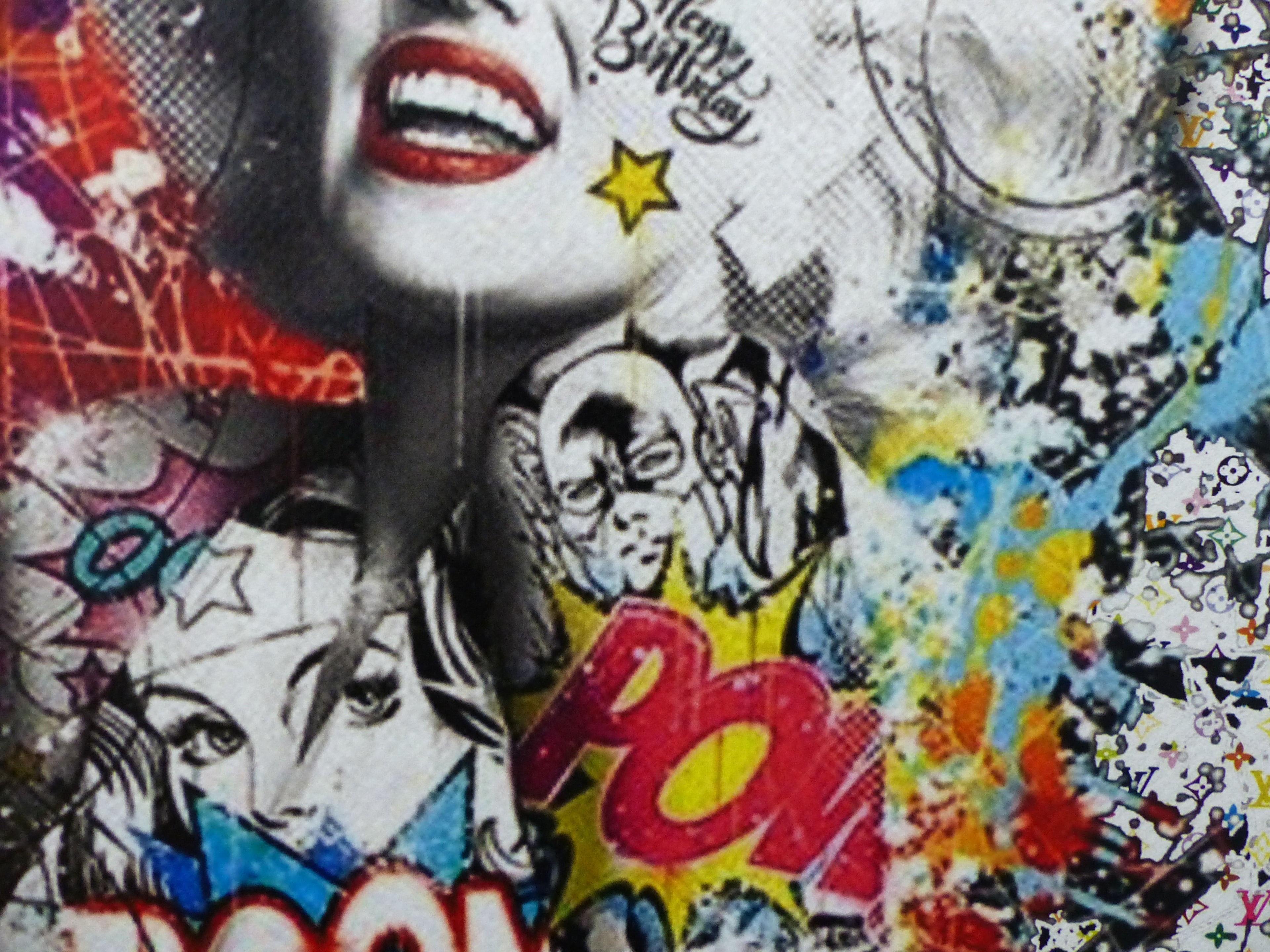 DEATH NYC fertig gerahmte Lithografie ltd. Edit. of 100  "Marilyn Monroe Comic" 3D Siegel COA