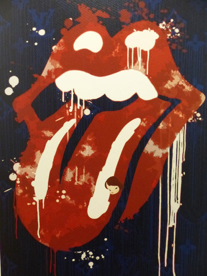 DEATH NYC "GERAHMT" Lithografie limitiert "Rolling Stones" 3D Siegel Zertifikat