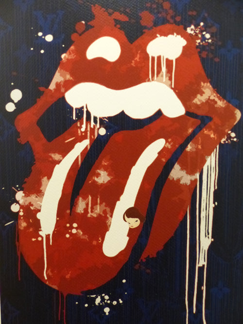 DEATH NYC "GERAHMT" Lithografie limitiert "Rolling Stones" 3D Siegel Zertifikat
