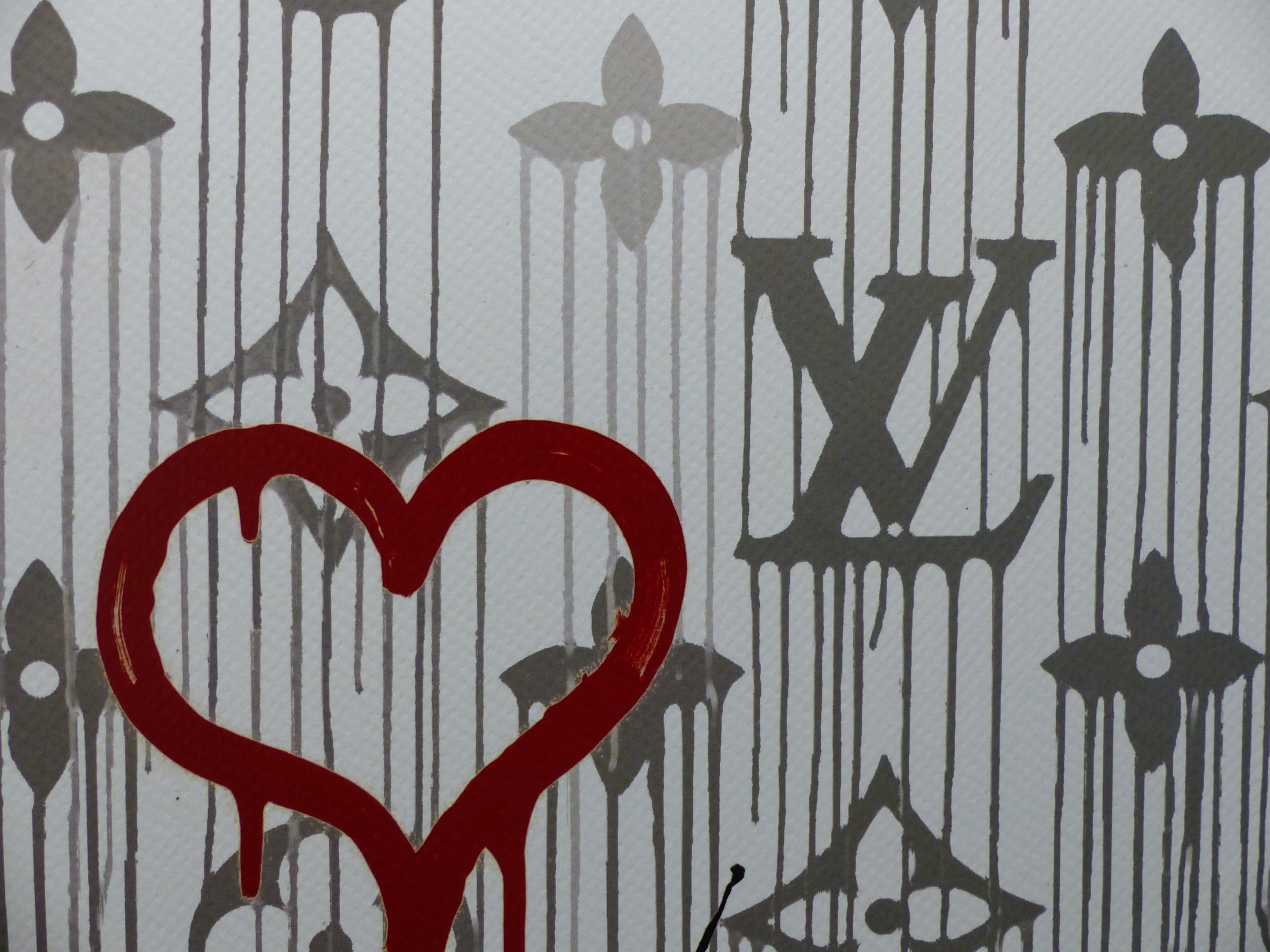 DEATH NYC fertig gerahmte Lithografie ltd Edit. of 100 "Love Rat Banksy" 3D Siegel COA