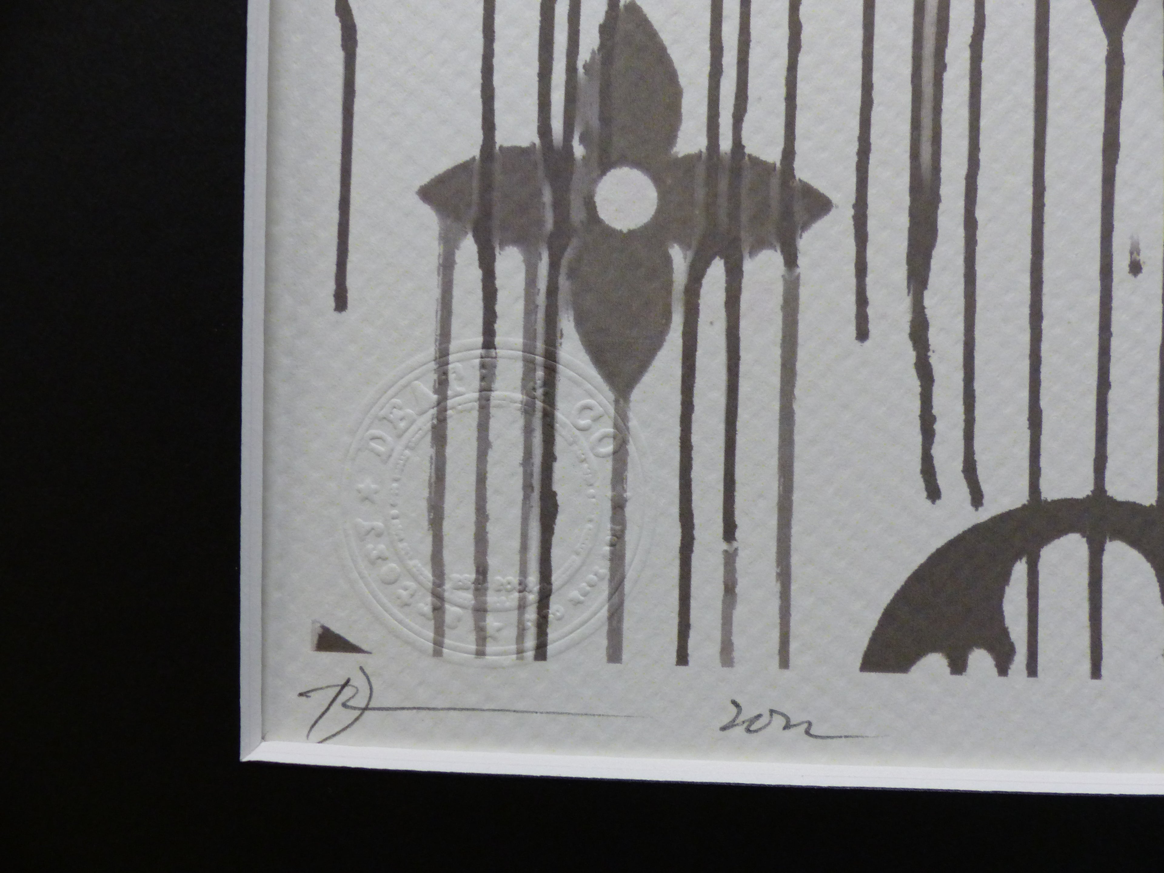 DEATH NYC fertig gerahmte Lithografie ltd Edit. of 100 "Love Rat Banksy" 3D Siegel COA