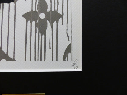 DEATH NYC fertig gerahmte Lithografie ltd Edit. of 100 "Love Rat Banksy" 3D Siegel COA