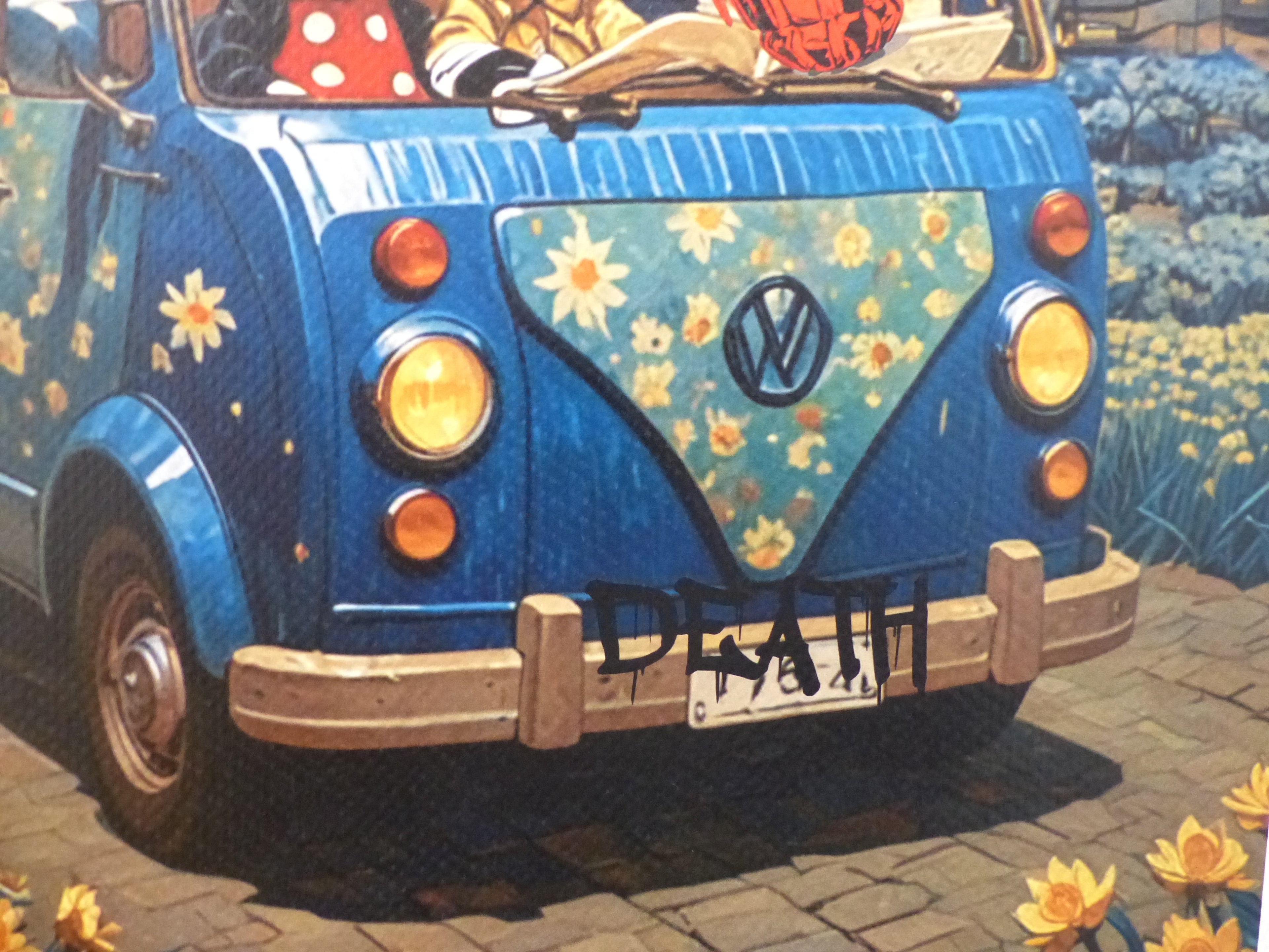 DEATH NYC fertig gerahmte Lithografie ltd.Edit. of 100 "Minnie and Mickey" 3D Siegel and COA