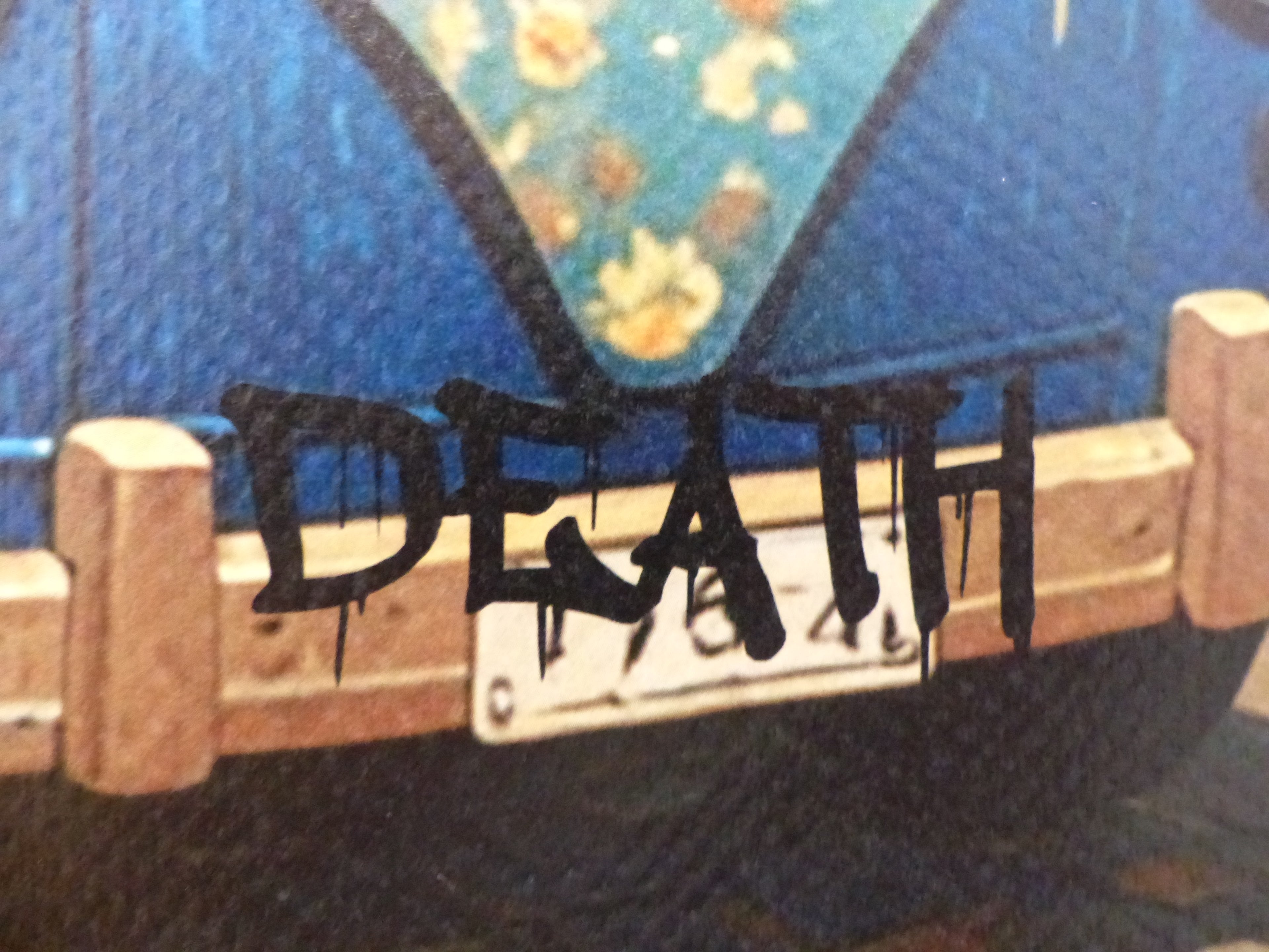 DEATH NYC fertig gerahmte Lithografie ltd.Edit. of 100 "Minnie and Mickey" 3D Siegel and COA