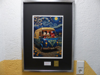 DEATH NYC fertig gerahmte Lithografie ltd.Edit. of 100 "Minnie and Mickey" 3D Siegel and COA