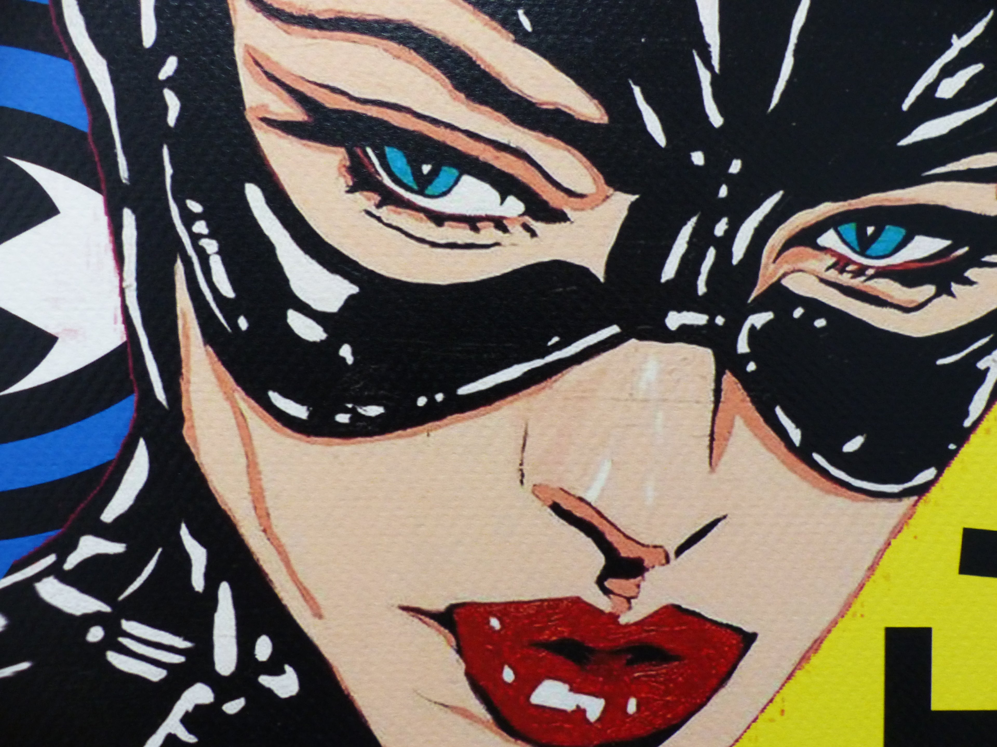 DEATH NYC fertig gerahmte Lithografie ltd. Edit. of 100 "Catwoman Keith Haring" 3D Siegel und COA