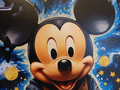 DEATH NYC fertig gerahmte Lithografie ltd. Edit. of 100 "Mickey Mouse blue money" 3D Siegel COA