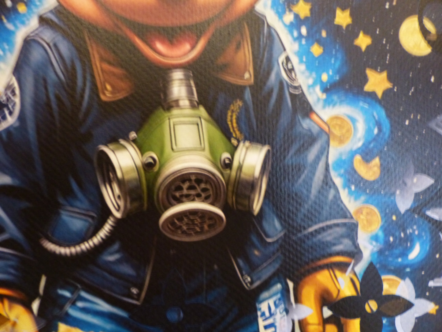 DEATH NYC fertig gerahmte Lithografie ltd. Edit. of 100 "Mickey Mouse blue money" 3D Siegel COA