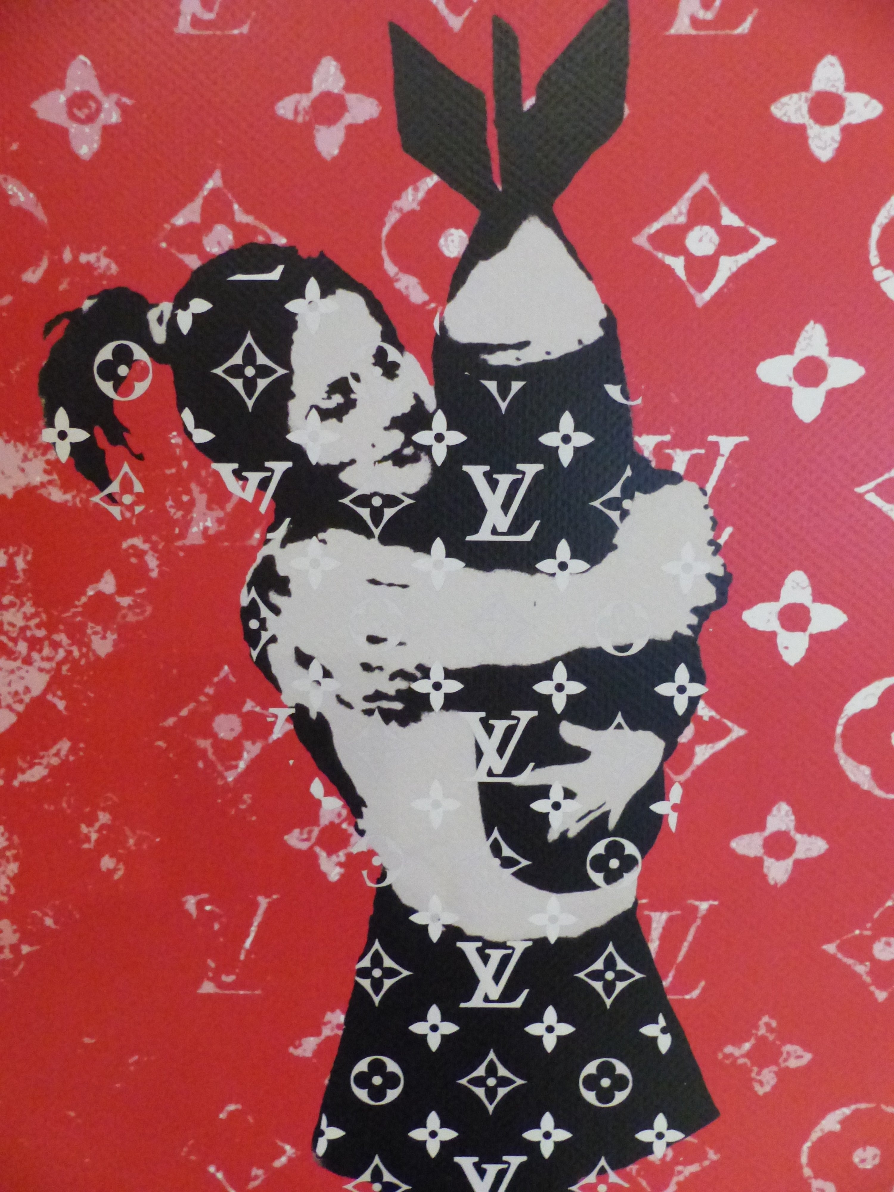 DEATH NYC fertig gerahmte Lithografie ltd Edit of 100 "Bomb Hugger Banksy" 3D Siegel and COA