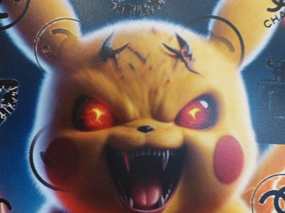 DEATH NYC fertig gerahmte Lithografie ltd. Edition of 100 "Angry Pokemon" 3D Siegel and COA
