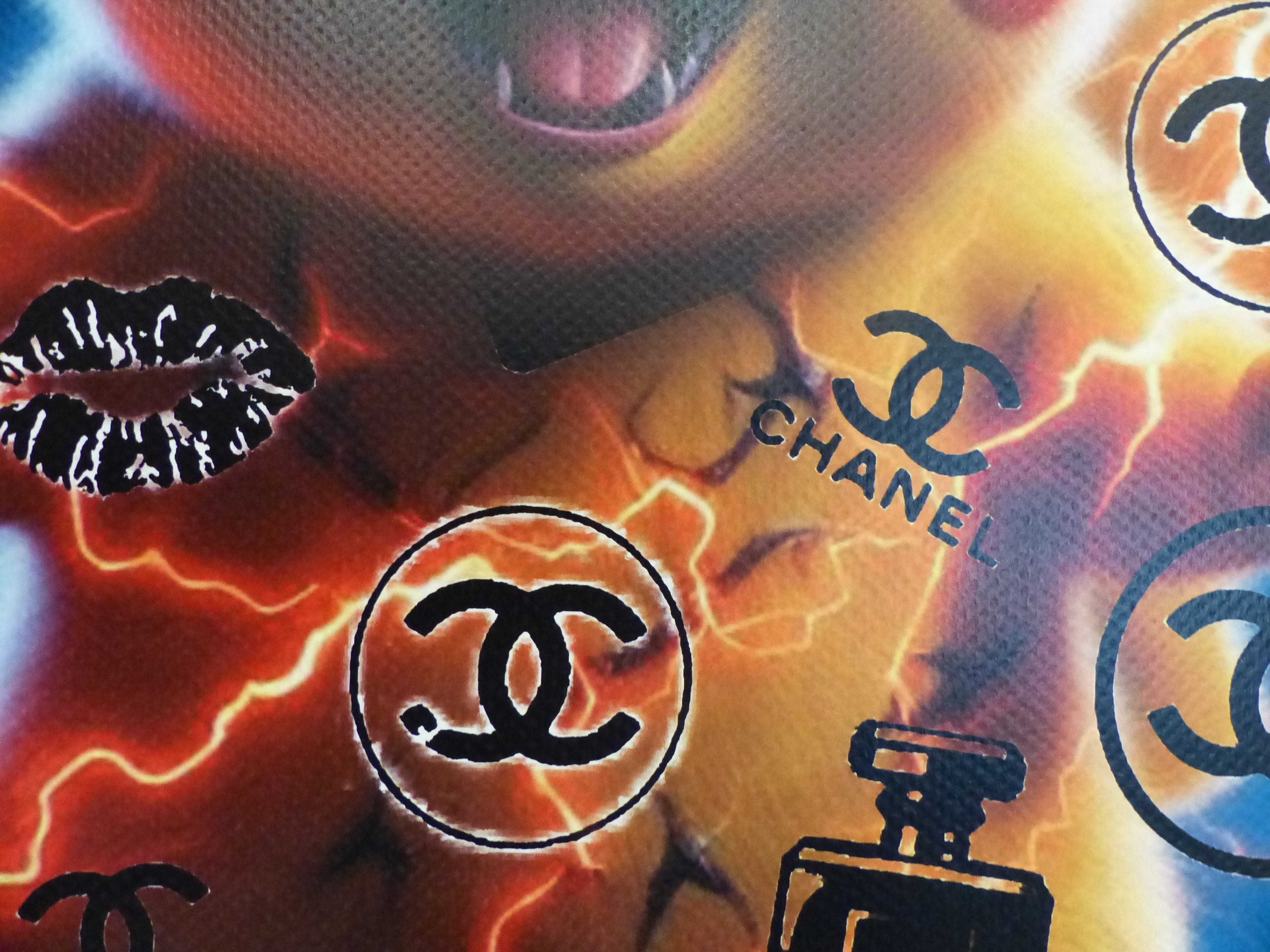 DEATH NYC fertig gerahmte Lithografie ltd. Edition of 100 "Angry Pokemon" 3D Siegel and COA