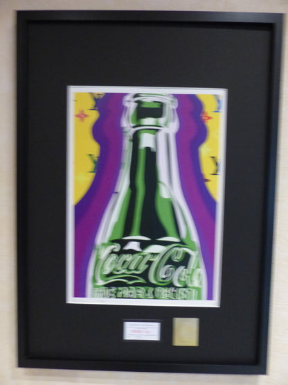 DEATH NYC fertig gerahmte Lithografie ltd. Edition of 100  "Coca-Cola" 3D Siegel u COA