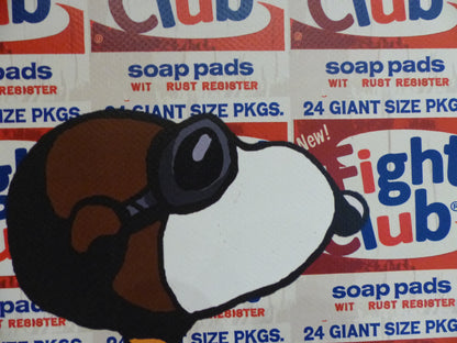 DEATH NYC fertig gerahmte Lithografie ltd. Edit. of 100 "Snoopy Fight Club" 3D Siegel COA