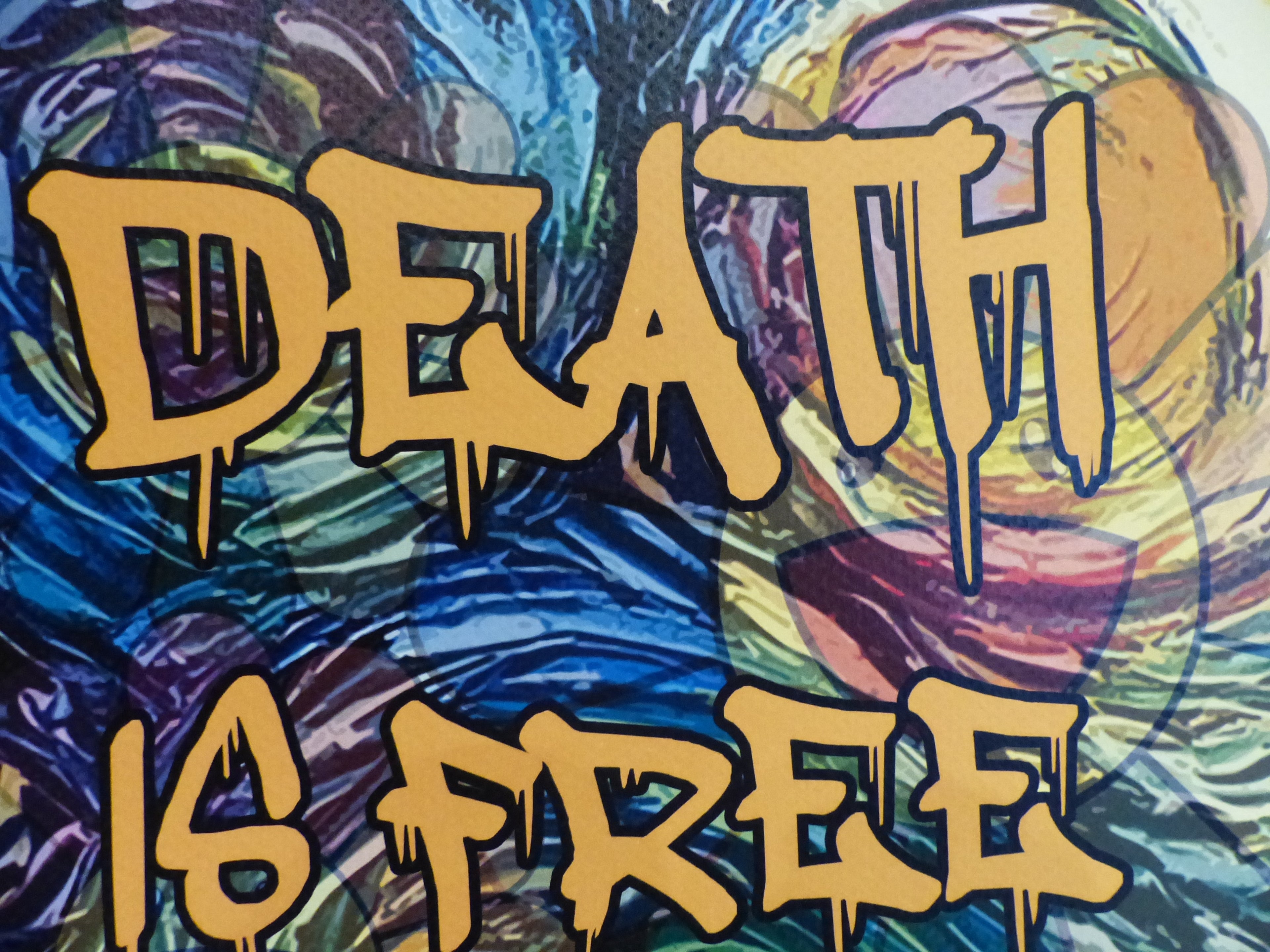 DEATH NYC fertig gerahmte Lithografie ltd. Edit. of 100 "Snoopy and Woodstock" 3D Siegel COA