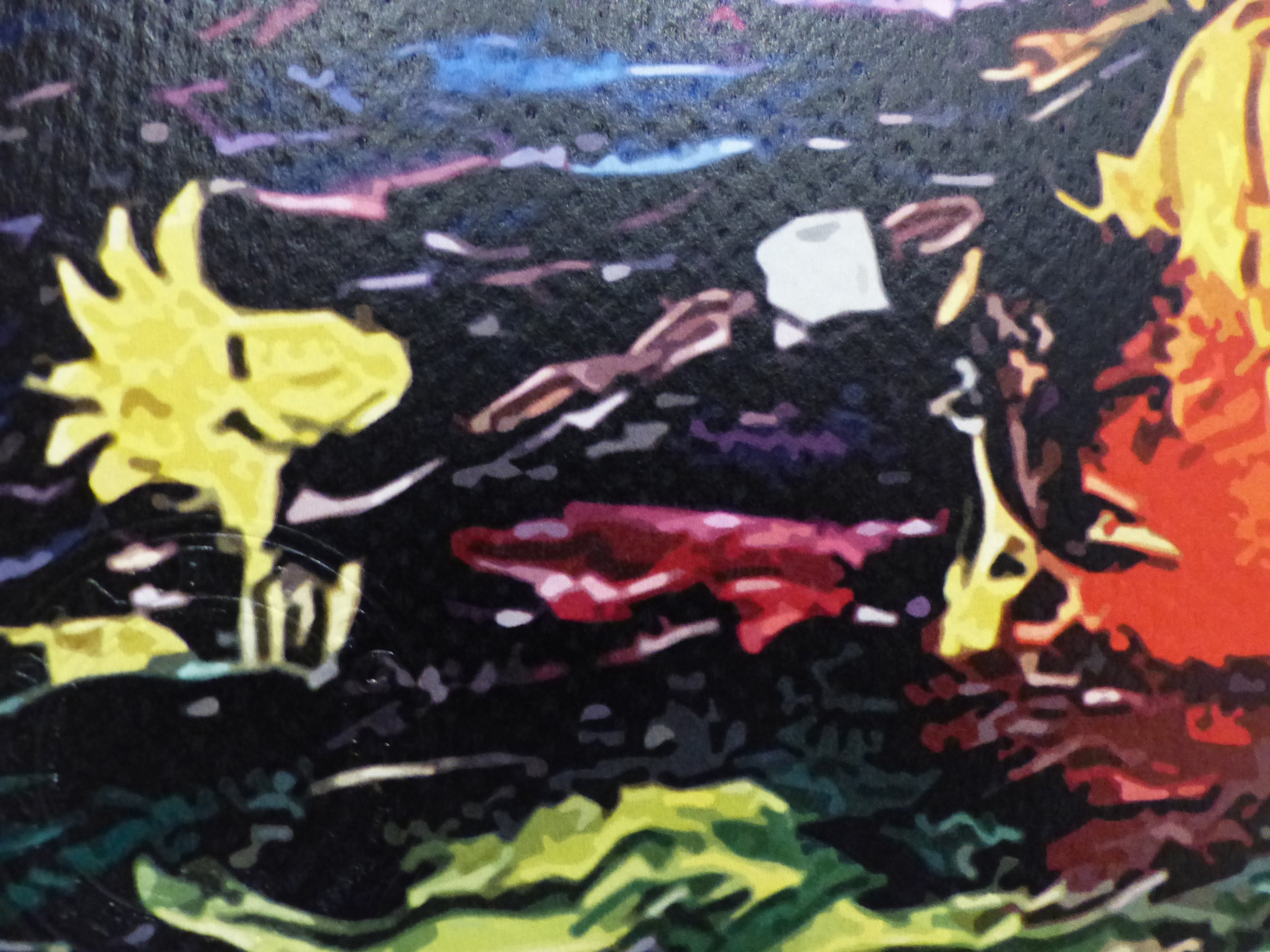 DEATH NYC fertig gerahmte Lithografie ltd. Edit. of 100 "Snoopy and Woodstock" 3D Siegel COA