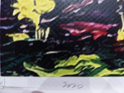 DEATH NYC fertig gerahmte Lithografie ltd. Edit. of 100  "Snoopy and Woodstock" 3D Siegel und COA