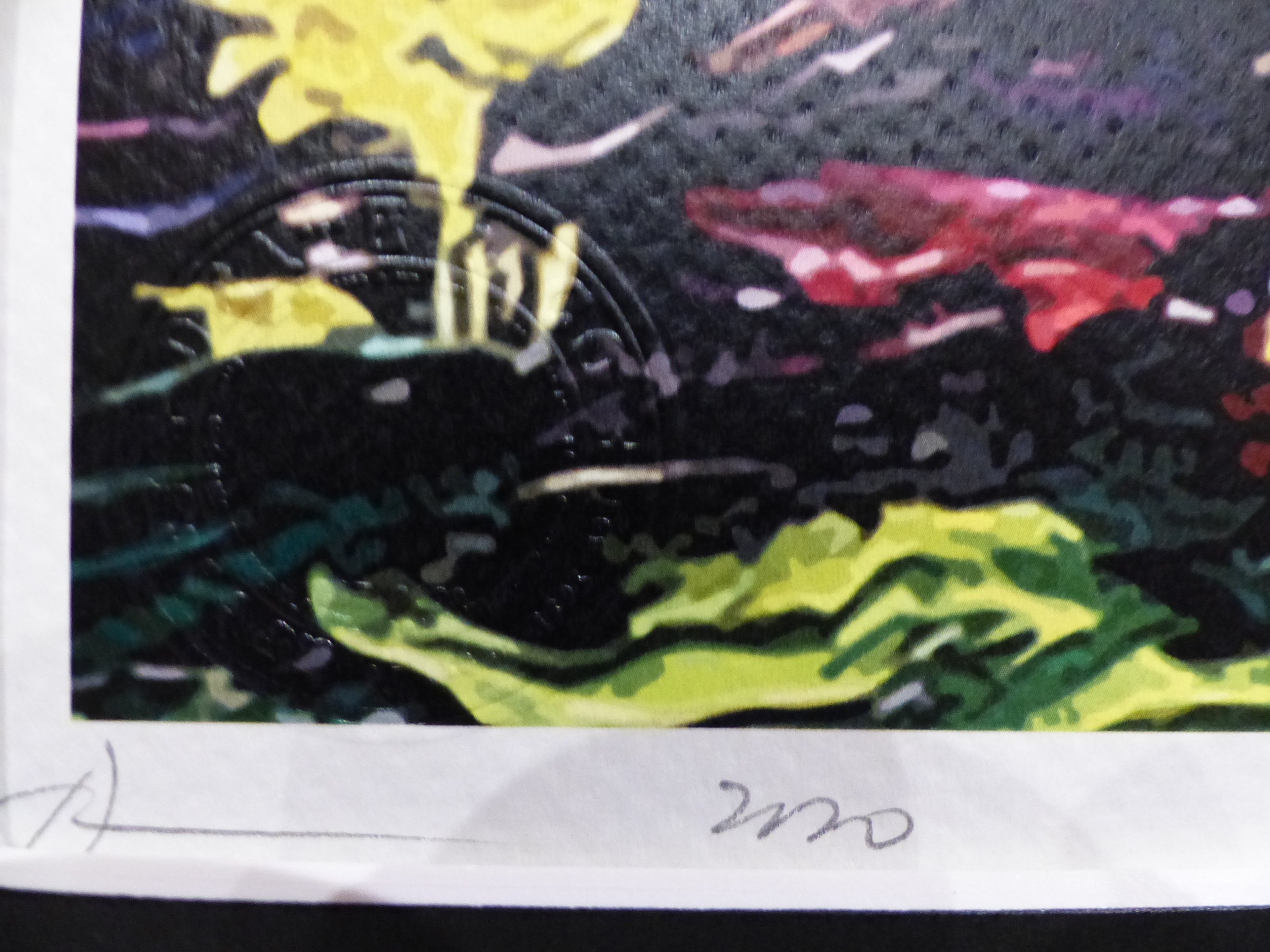 DEATH NYC fertig gerahmte Lithografie ltd. Edit. of 100  "Snoopy and Woodstock" 3D Siegel und COA