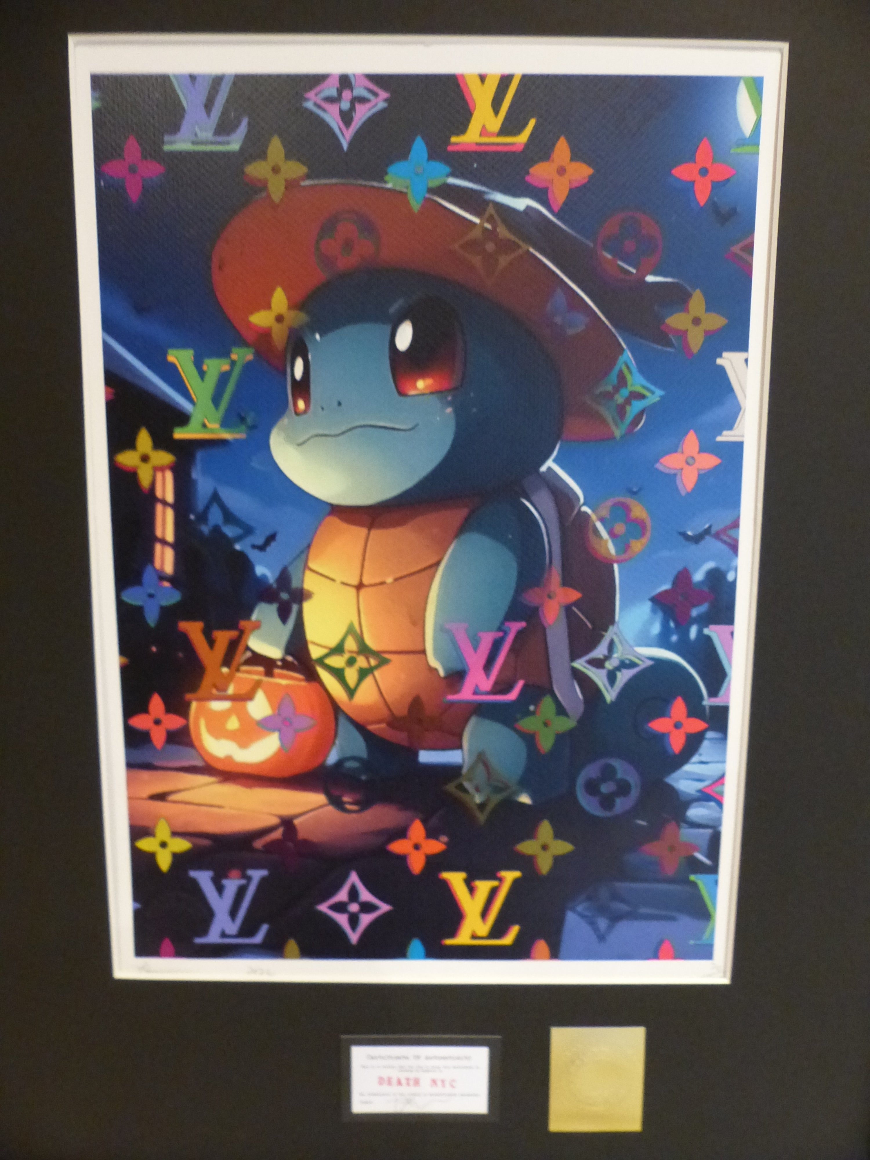 DEATH NYC gerahmte Lithografie ltd. Edit. of 100  "Super Mario Toad" 3D Siegel COA