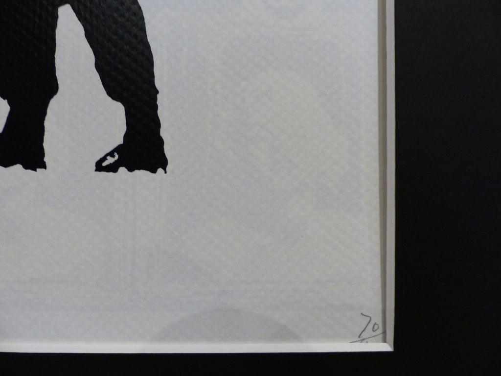 DEATH NYC fertig gerahmte Lithografie ltd.Edition "Peace Soldier Banksy II" 3D Siegel und COA