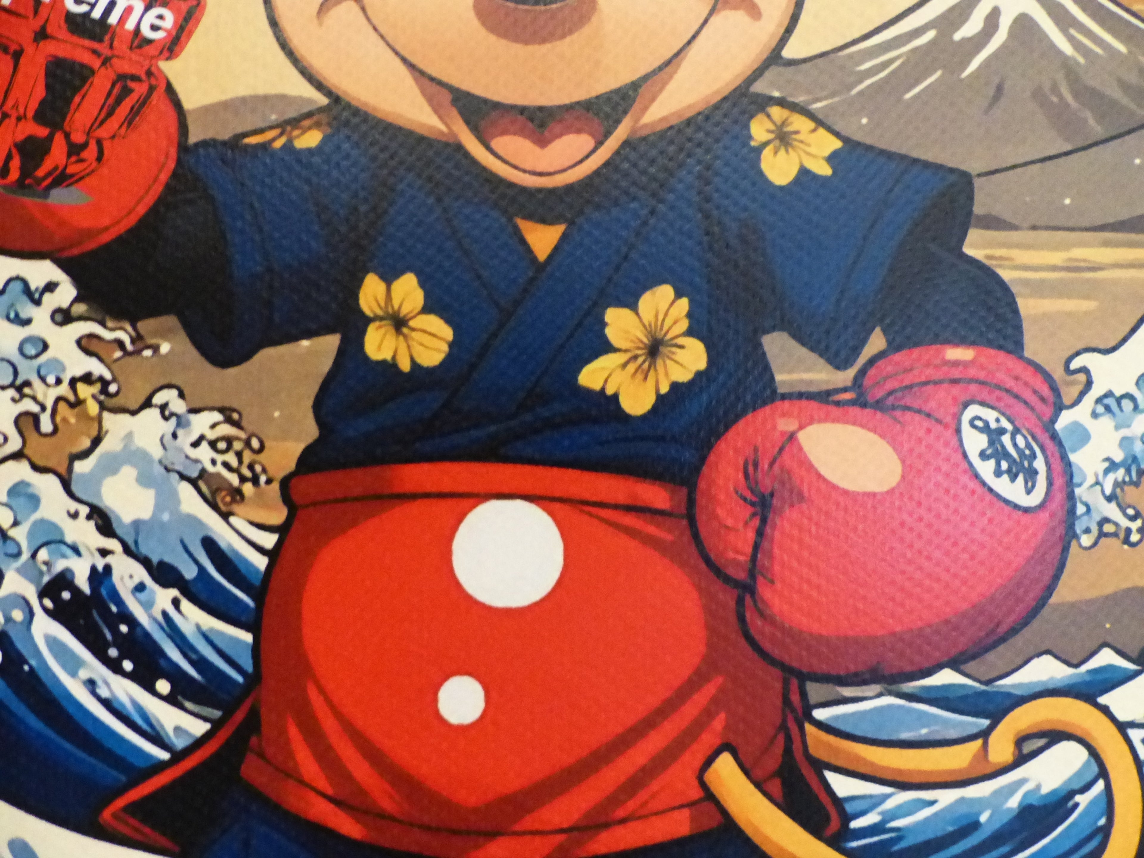 DEATH NYC fertig gerahmte Lithografie ltd. Edit of 100 "Mickey Mouse boxing" 3D Siegel COA