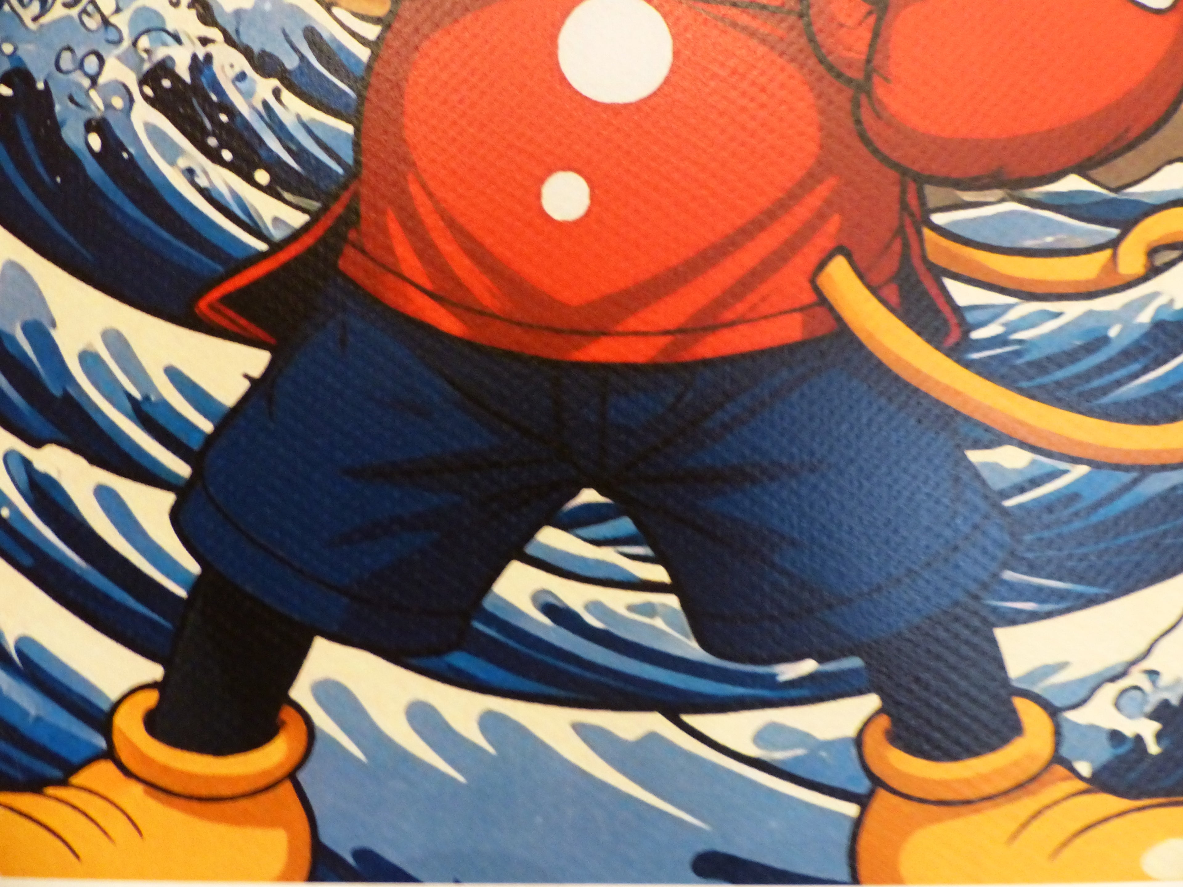 DEATH NYC fertig gerahmte Lithografie ltd. Edit of 100 "Mickey Mouse boxing" 3D Siegel COA