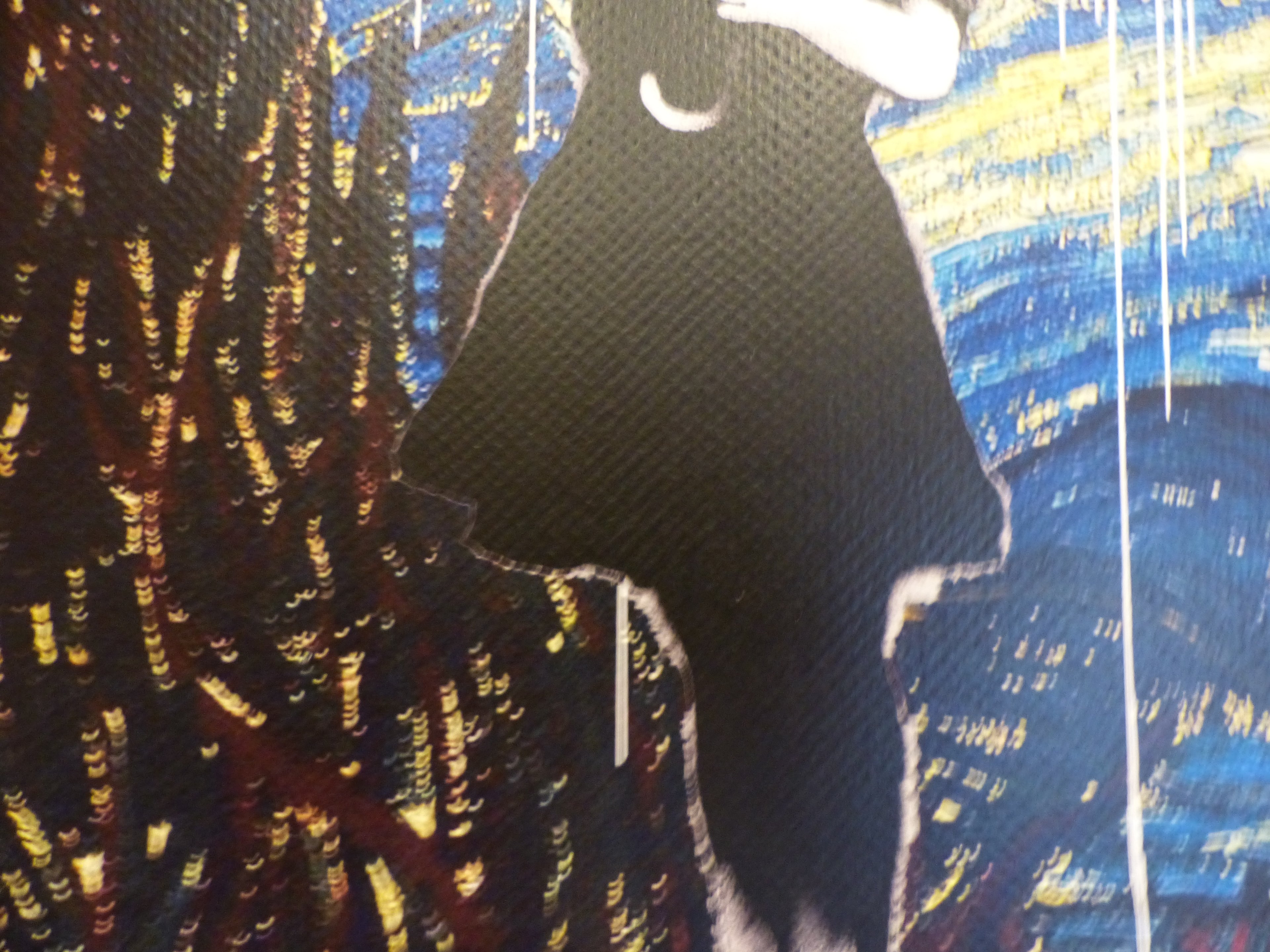 DEATH NYC fertig gerahmte Lithografie ltd. Edit.of 120 "Umbrella Girl van Gogh" 3D Siegel COA