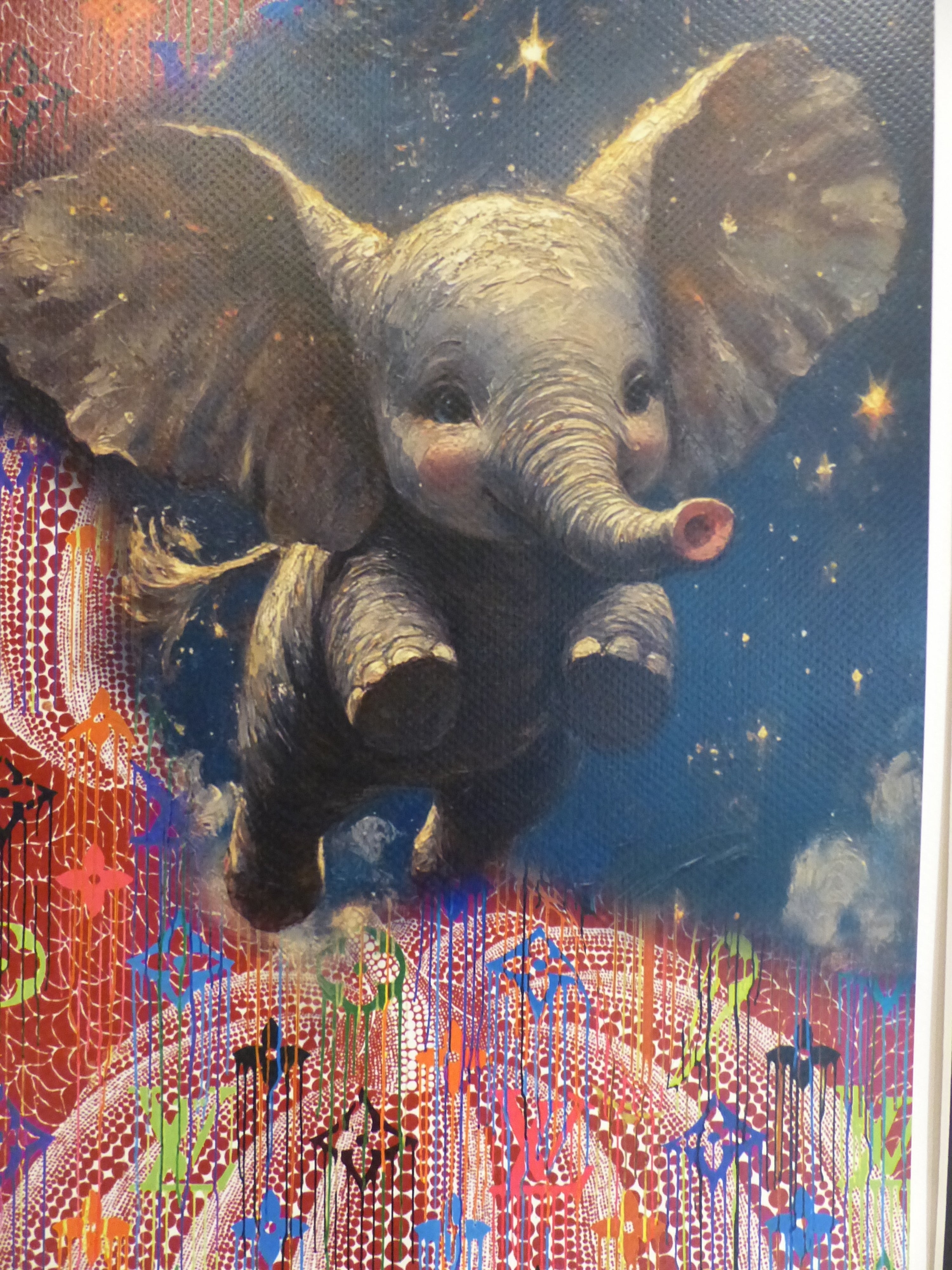 DEATH NYC fertig gerahmte Lithografie ltd Edit of 100 "Disney's Dumbo II" 3D Siegel COA