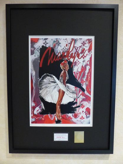DEATH NYC fertig gerahmte Lithografie ltd. Edit of 100 "Marilyn Monroe Classic" 3D Siegel COA