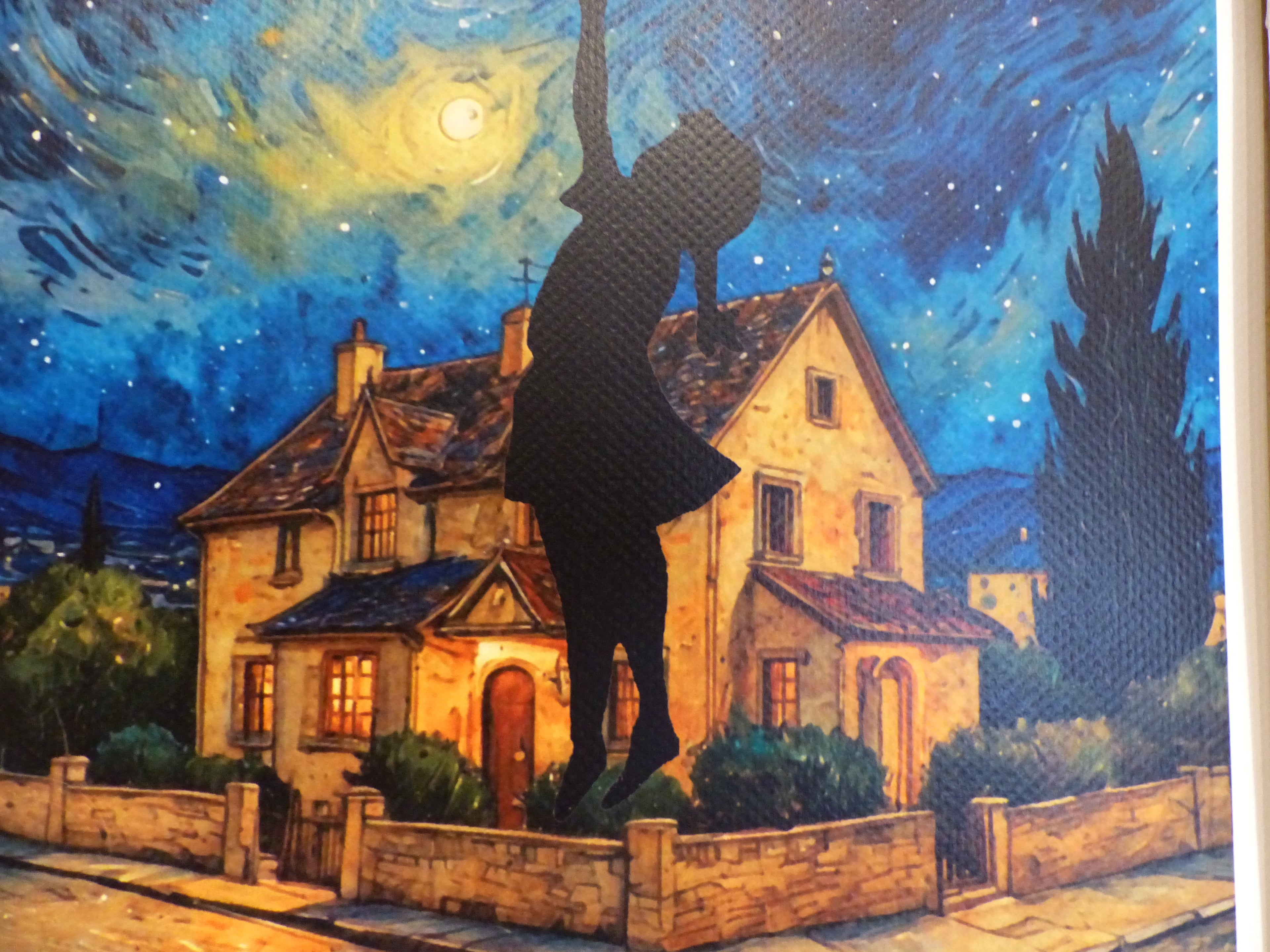 DEATH NYC gerahnmte Lithografie ltd. Edit. of "Balloon Girl van Gogh and Murakami flower" 3D Siegel COA