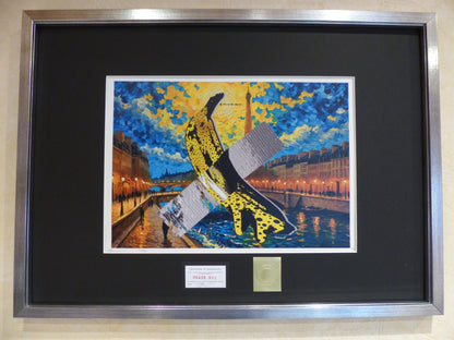 DEATH NYC fertig gerahmte Lithografie ltd. Edit. of 100 "Comedian Banana" 3D Siegel and COA