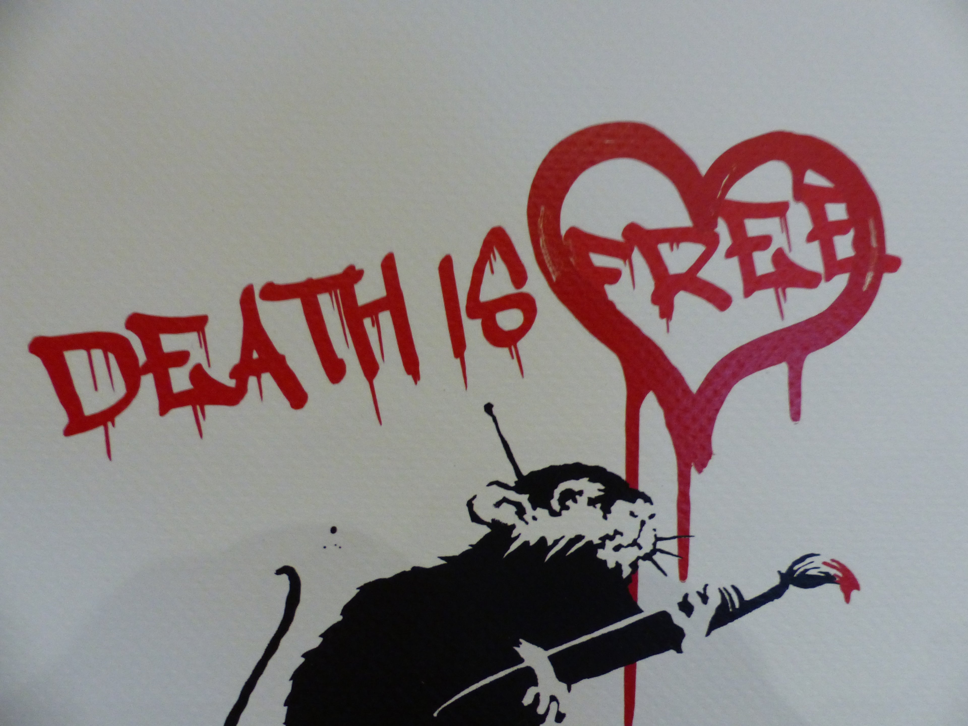 DEATH NYC fertig gerahmte Lithografie ltd. Edit. of 100 "Angry Snoopy" 3D-Siegel and COA
