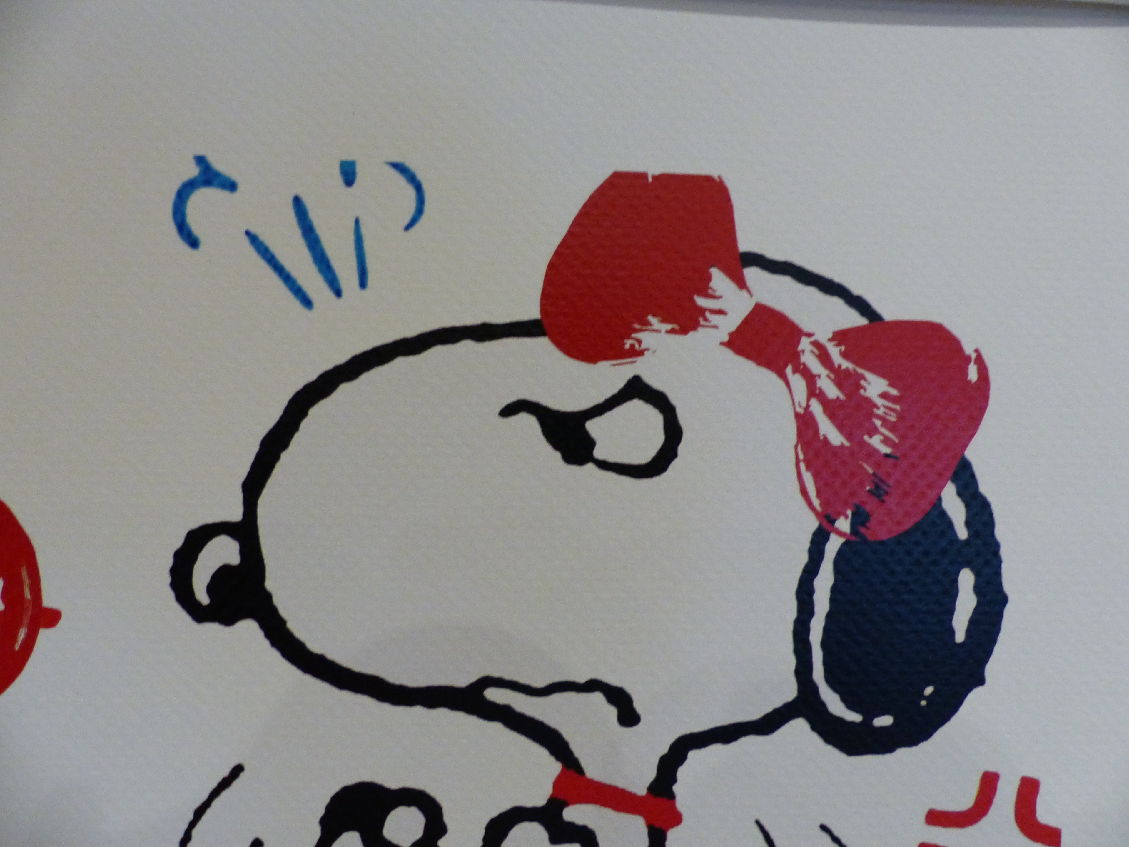 DEATH NYC fertig gerahmte Lithografie ltd. Edit. of 100 "Angry Snoopy" 3D-Siegel and COA