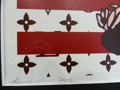 DEATH NYC fertig gerahmte Lithografie ltd. Edit. of "100""Snoopy and Woodstock" 3D Siegel COA zertif.