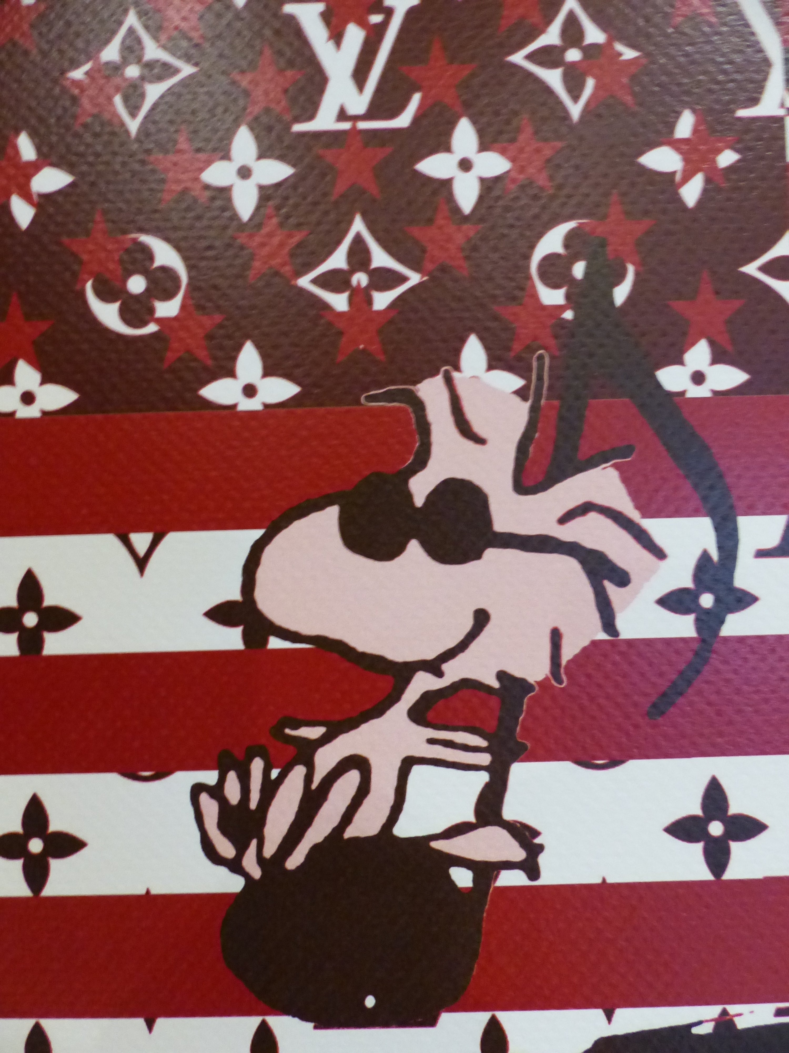DEATH NYC fertig gerahmte Lithografie ltd. Edit. of "100""Snoopy and Woodstock" 3D Siegel COA zertif.