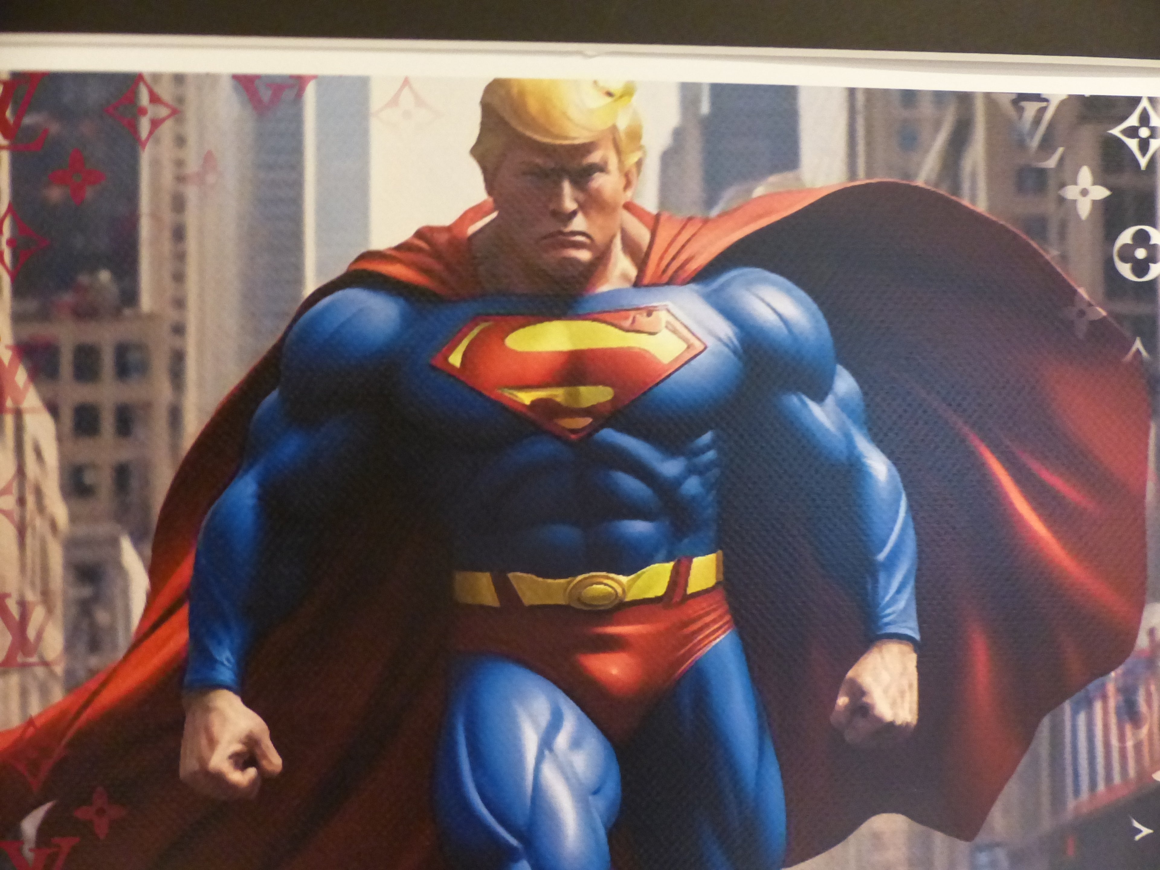 DEATH NYC fertig gerahmte Lithografie ltd. Edit. of 100 "Super Trump" 3D Siegel u COA