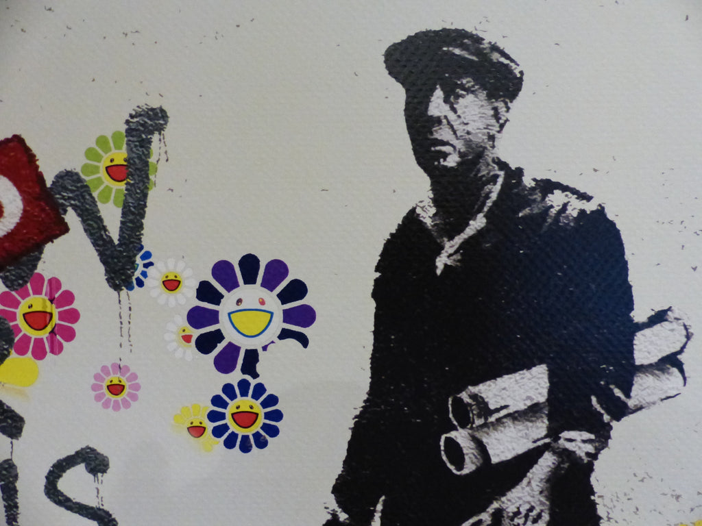 DEATH NYC fertig gerahmte Lithografie ltd. Edit of 120 "Banksy Dreams Cancelled" 3D Siegel COA